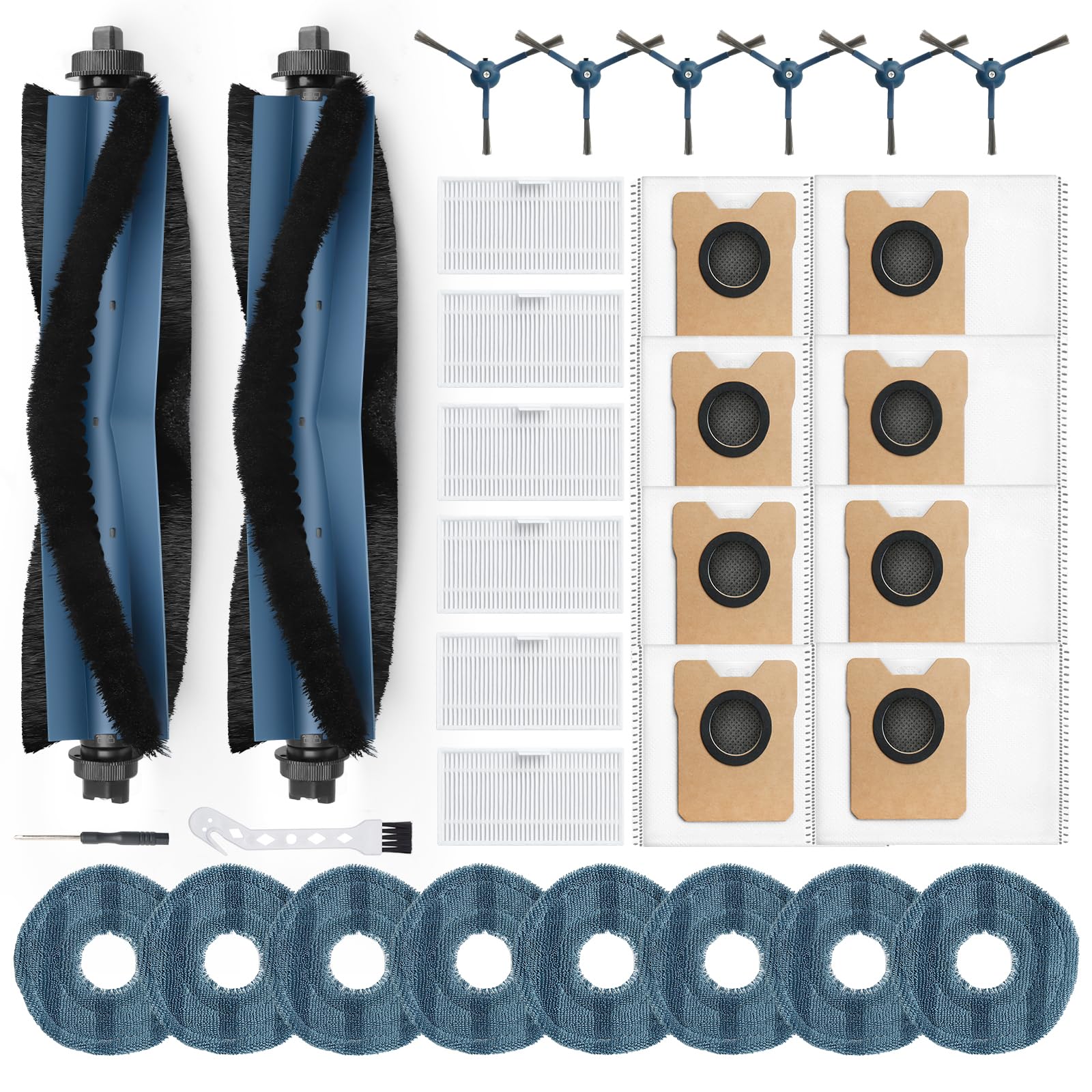 Accessoires Eufy C20 Omni kit de 32 pièces avec filtres HEPA pour aspiration maximale