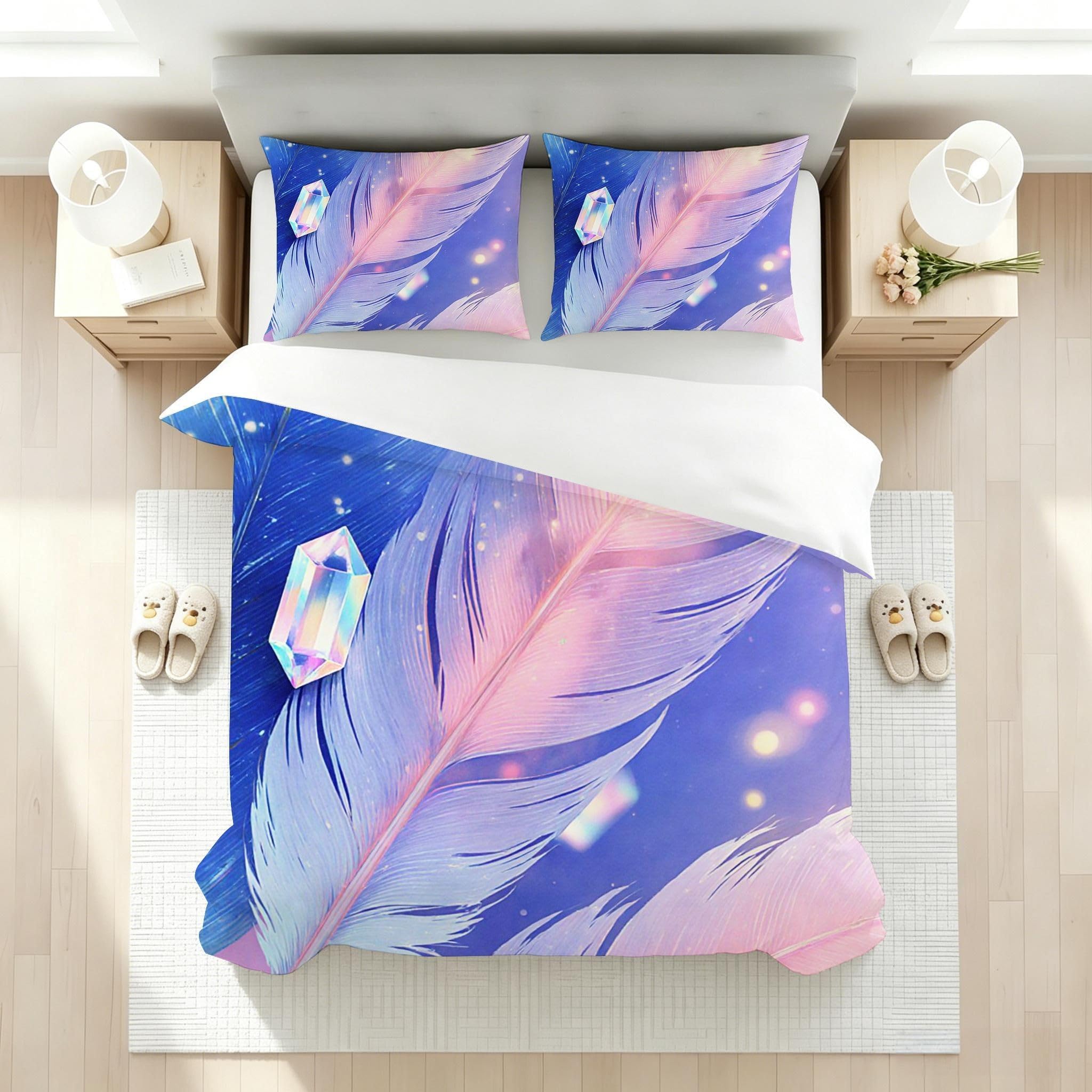 Copripiumino Matrimoniale Fiori Grigi 260x240, AW5394 | Traspiranti Durevoli Copripiumino per Tutta la Famiglia, Biancheria da Letto Matrimoniale Microfibra per Tutte le Stagioni