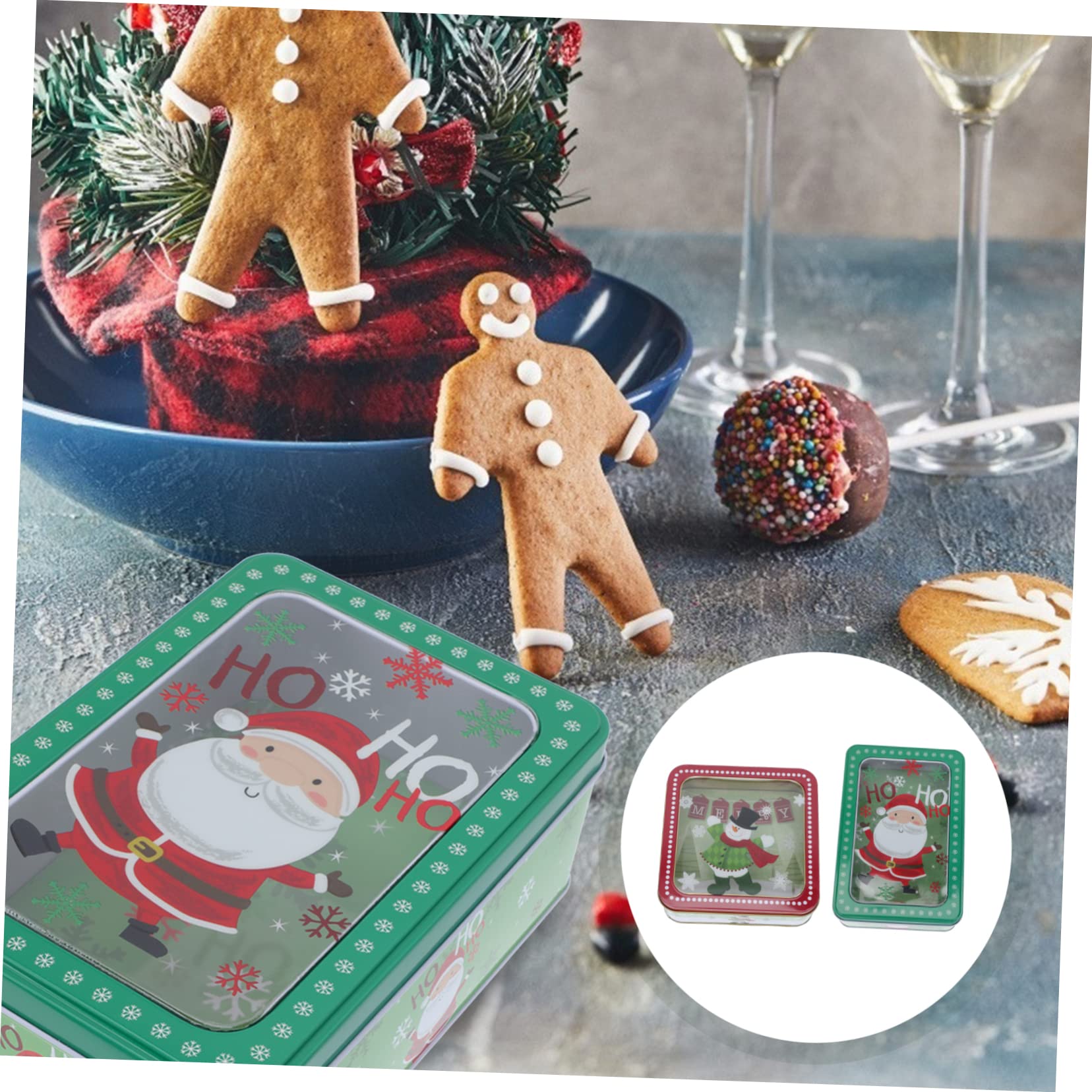minkissy 4 Pz Scatola Di Natalizia Confezioni Di Natale Di Candele Festive Confezioni Di Astucci Per Caramelle Scatola Di Biscotti Per Le Vacanze Ferro Da Stiro
