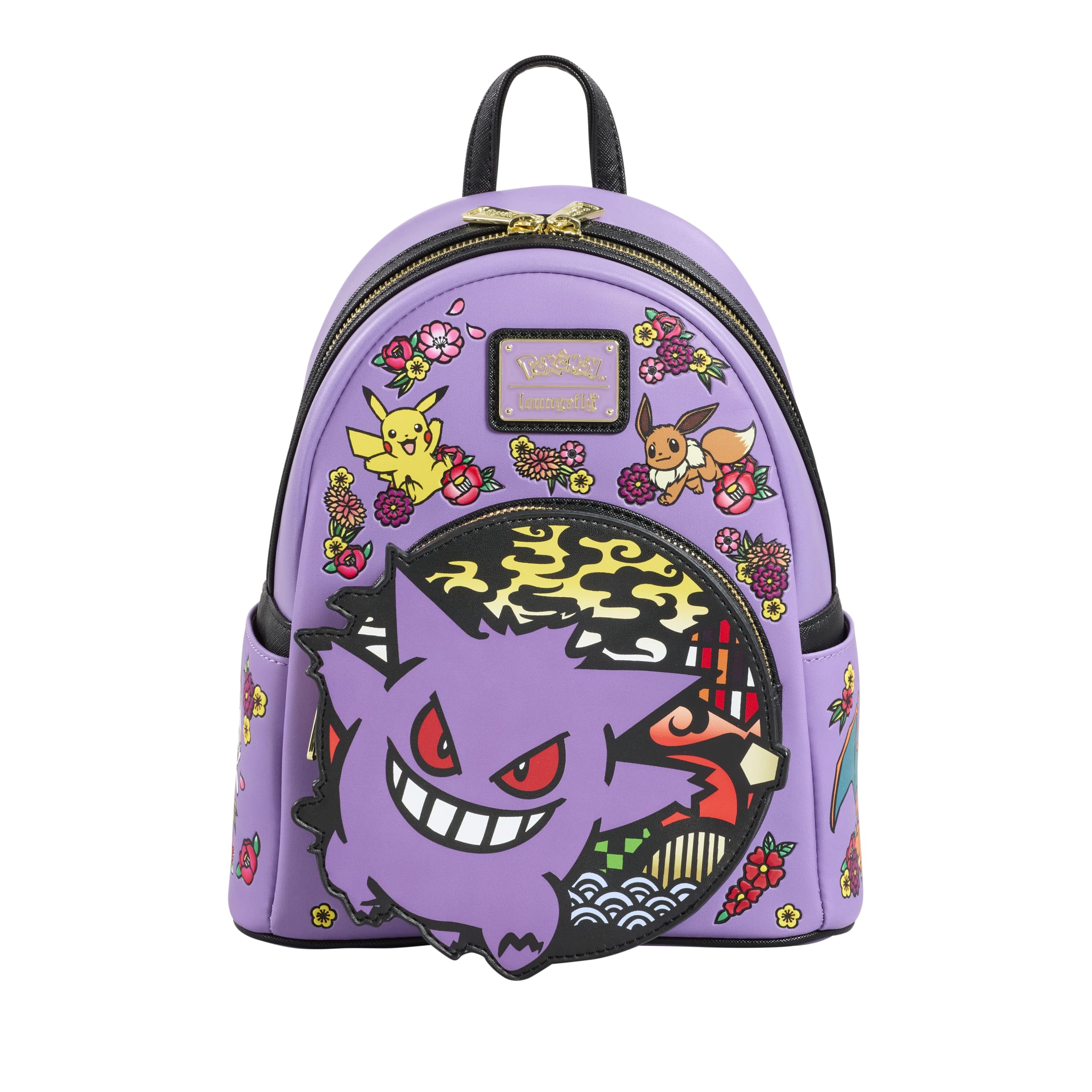 Loungefly Pokemon - Gengar - Embroidered Mini Backpack | Gadget Ufficiale Videogiochi - Personaggio in Vinile da Collezione - Idea Regalo Compleanno per Fan e Collezionisti