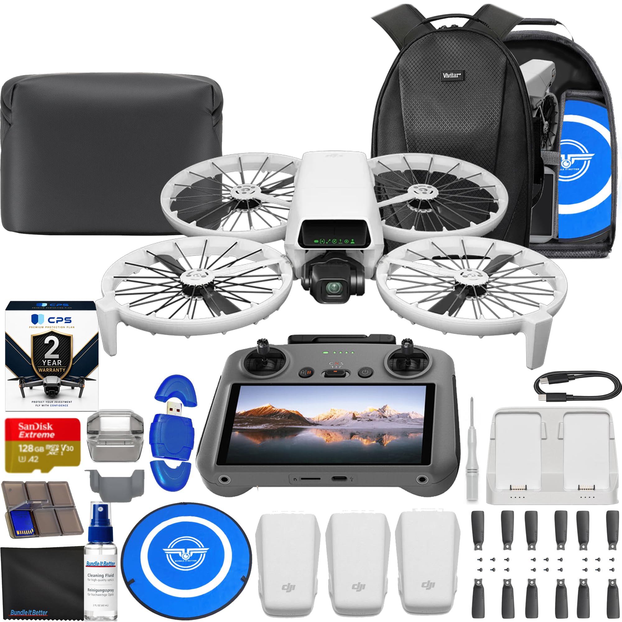 Flip Fly More Combo with RC 2 Screen Remote Controller 128GB Bundle