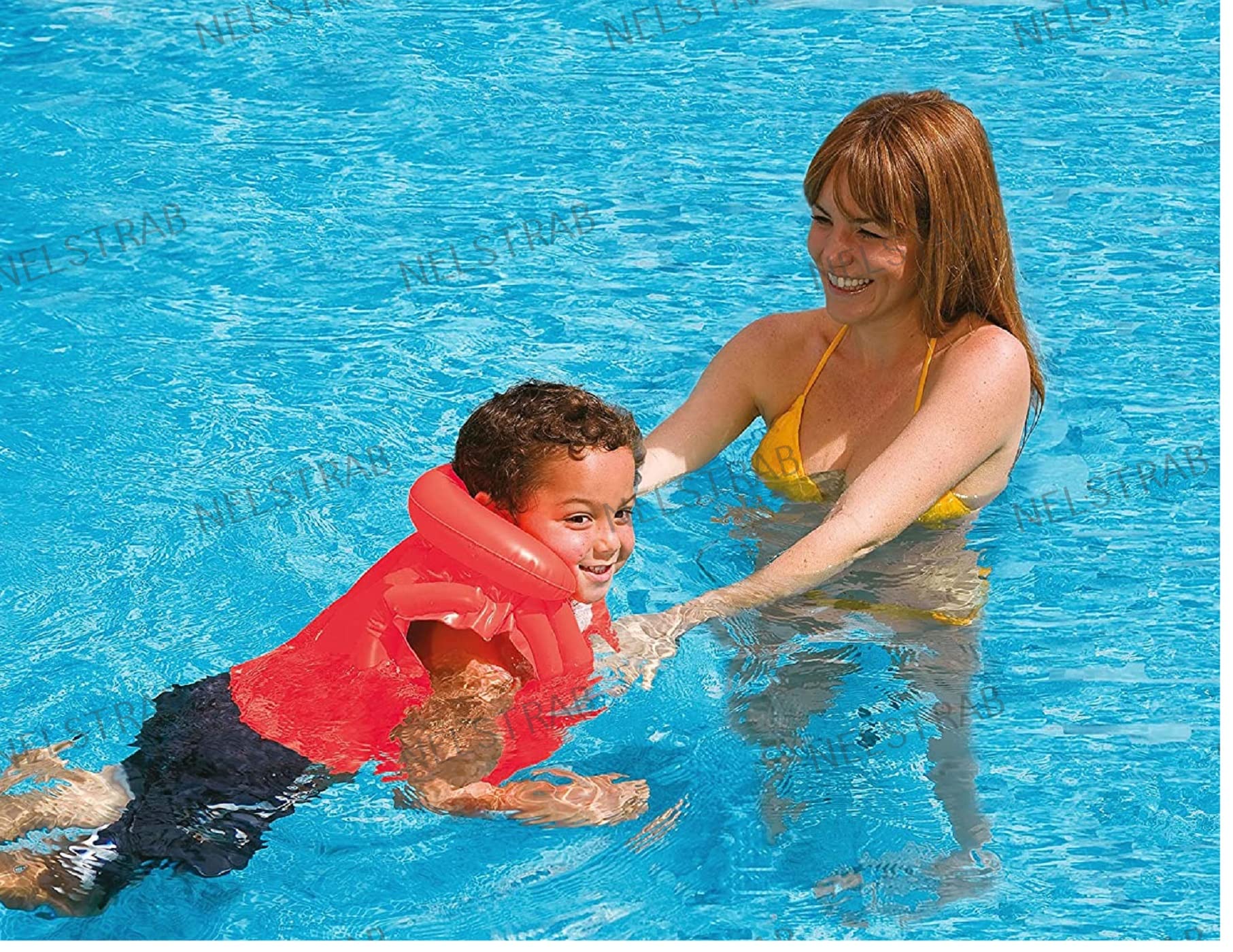NELSTRAB:- Pool Party Swim Vest Jacket, Kids Girls Boys, 3-6 Year