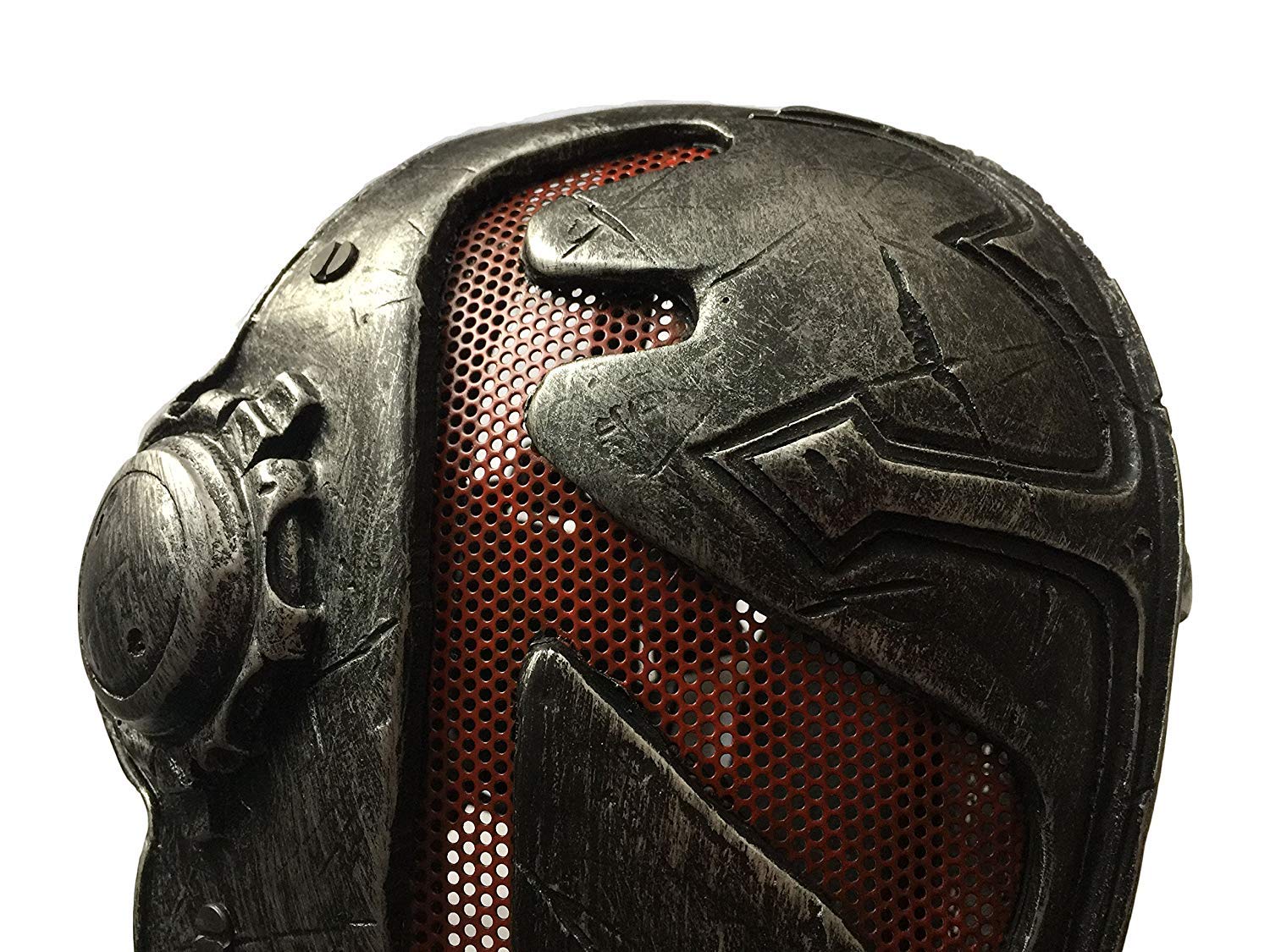 WLXW Halloween Horror Templar Knight Cross Mask, CS Field Steel Net Protezione Maschera per Gli Occhi, Knight Mask, CS War Game Airsoft Paintball Tiro Attrezzatura Protettiva,Red,NOLight