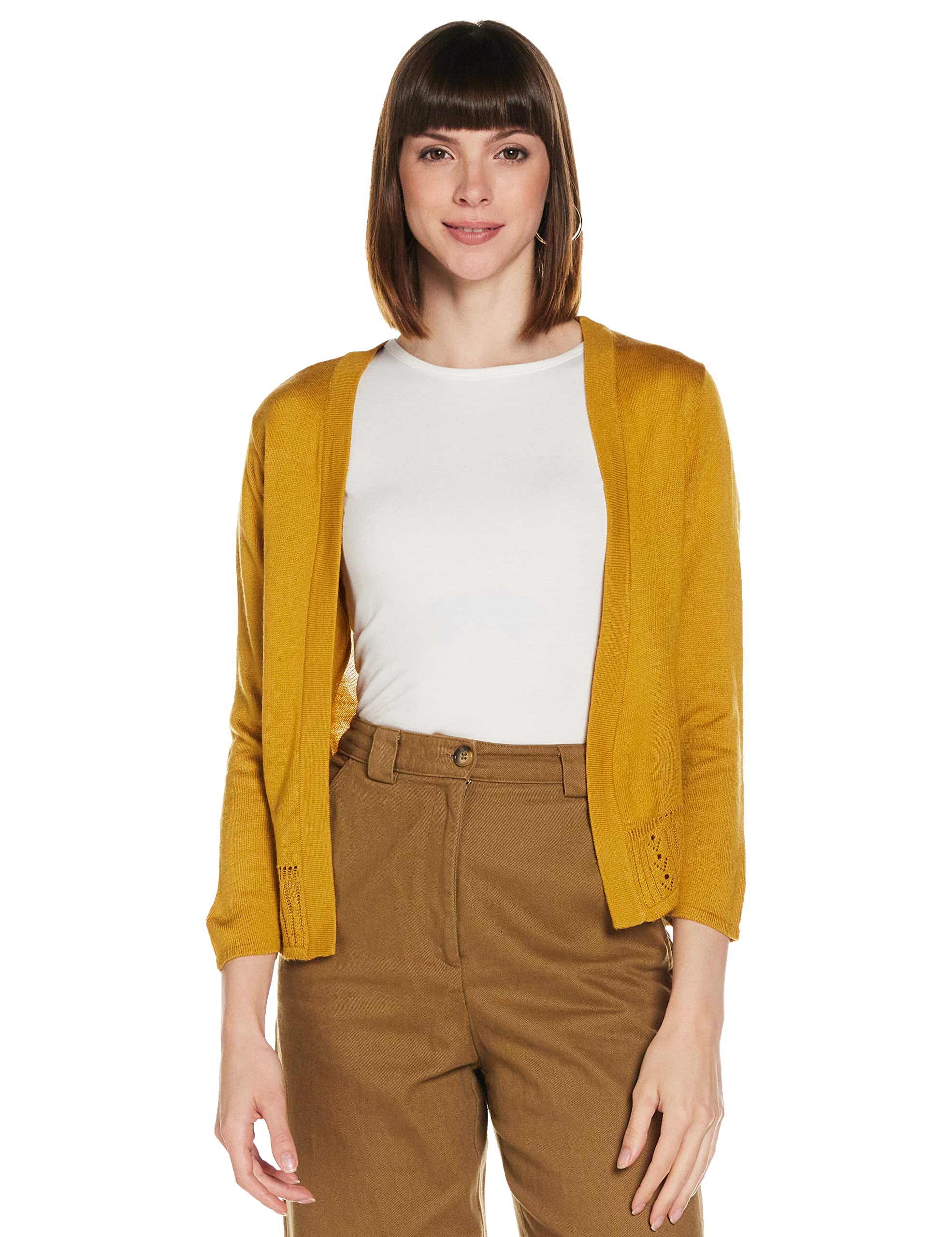 KRAVESolid Casual Womens Shrug Regular Cotton Lightweight Jacket