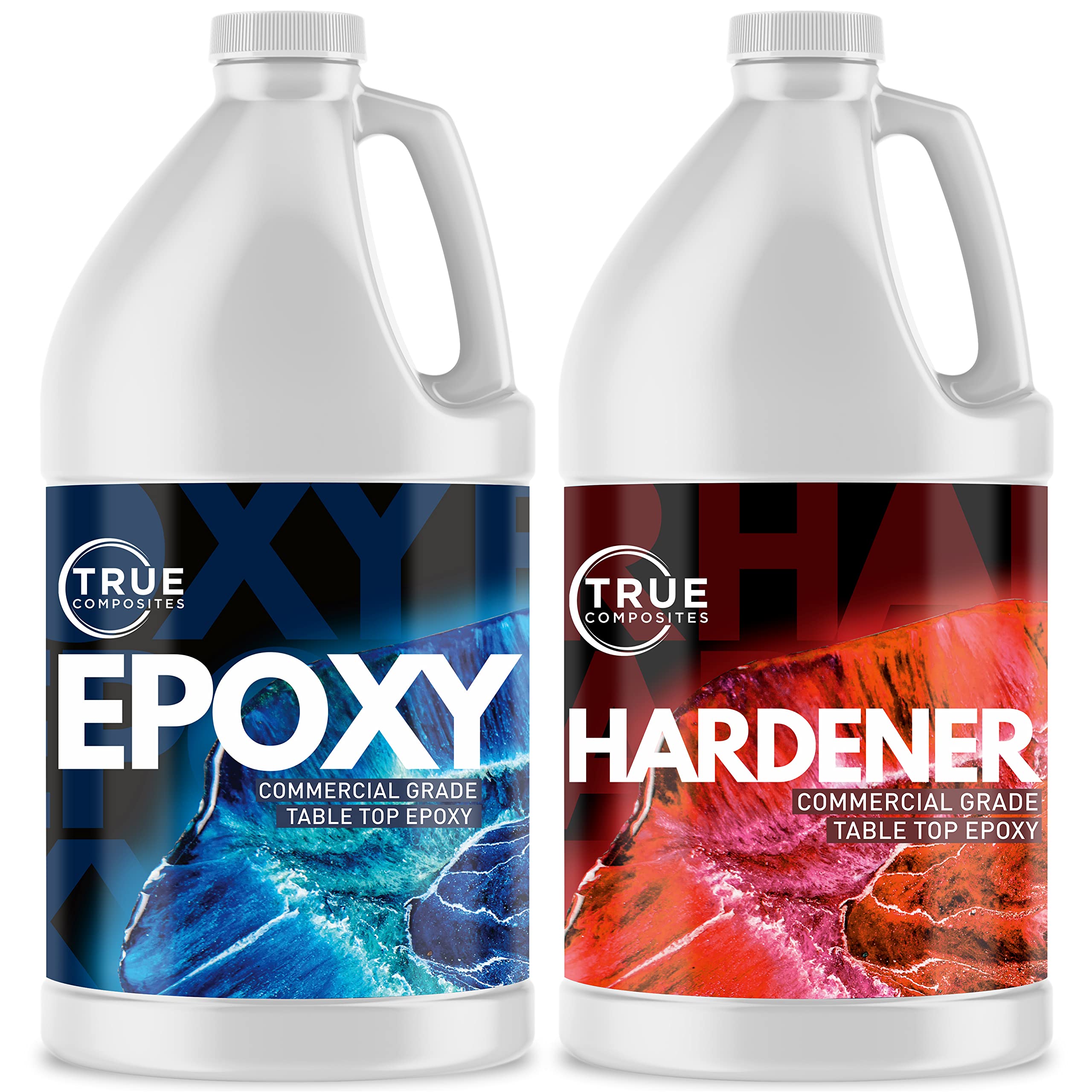 Table Top Epoxy Resin Kit - 1 Gallon UV Resin for Durable, Glossy, Clear Finishes on Wood, Concrete, Countertops, Bar Tops - Ideal for DIY Projects, Woodworkers, Artists, Crafters, Homeowners.