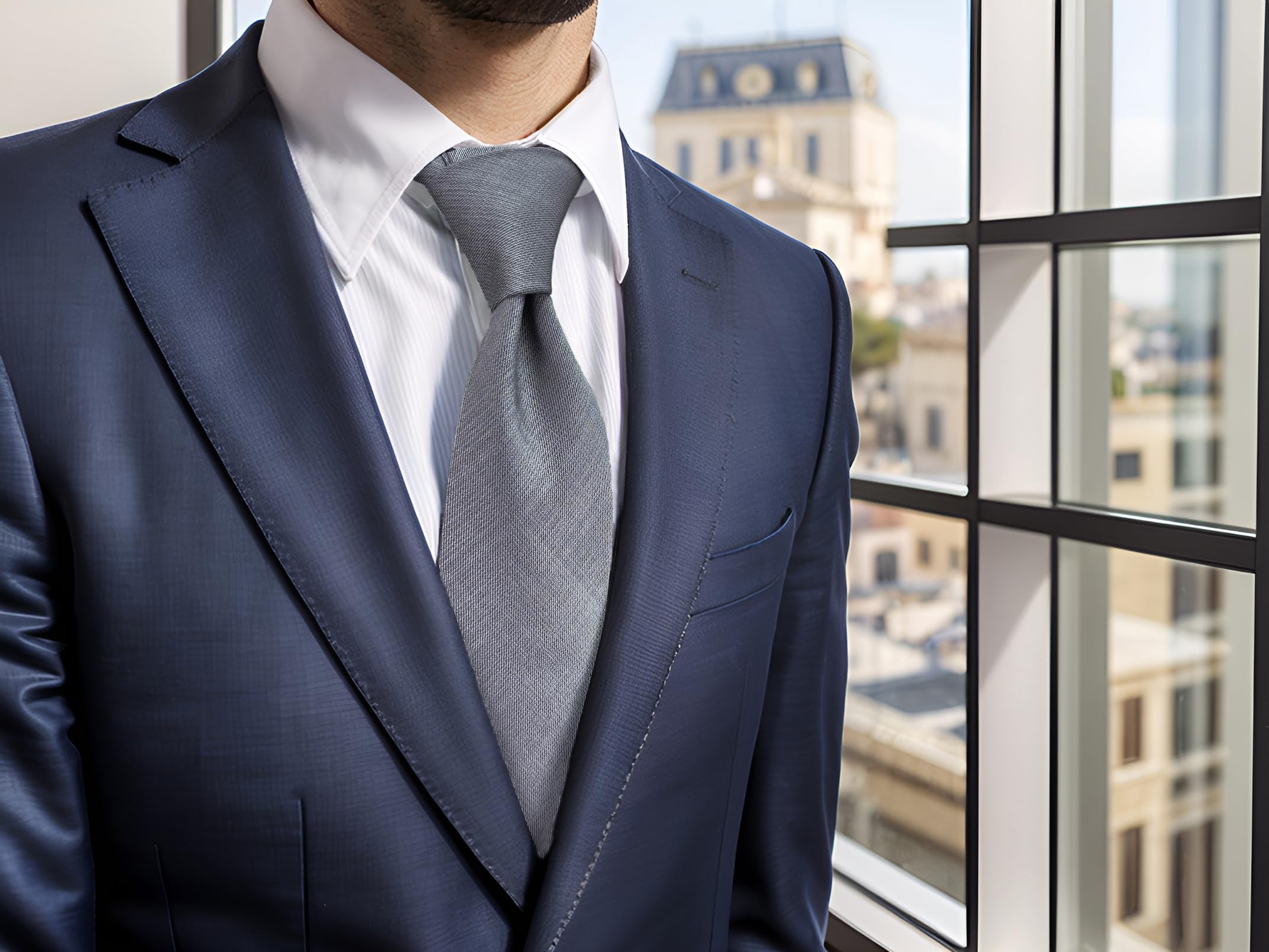 Corbata de color sólido para hombre Corbata Rojo Gris Naranja Azul para Chaqueta de Traje, C20 2