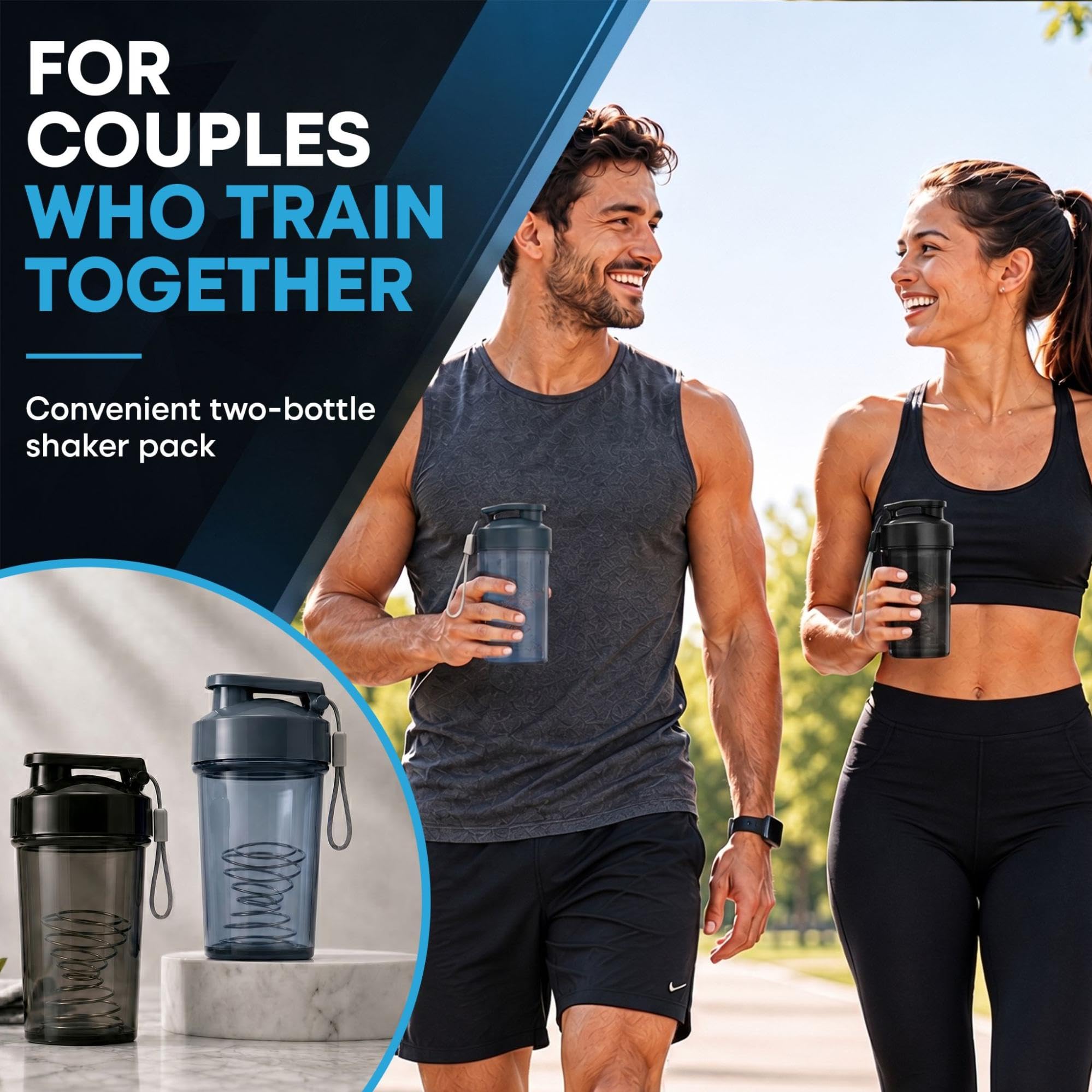 Travel-Friendly Small Shaker Bottle for Protein Shakes, Supplements: 2-Pack — Amazon image 6