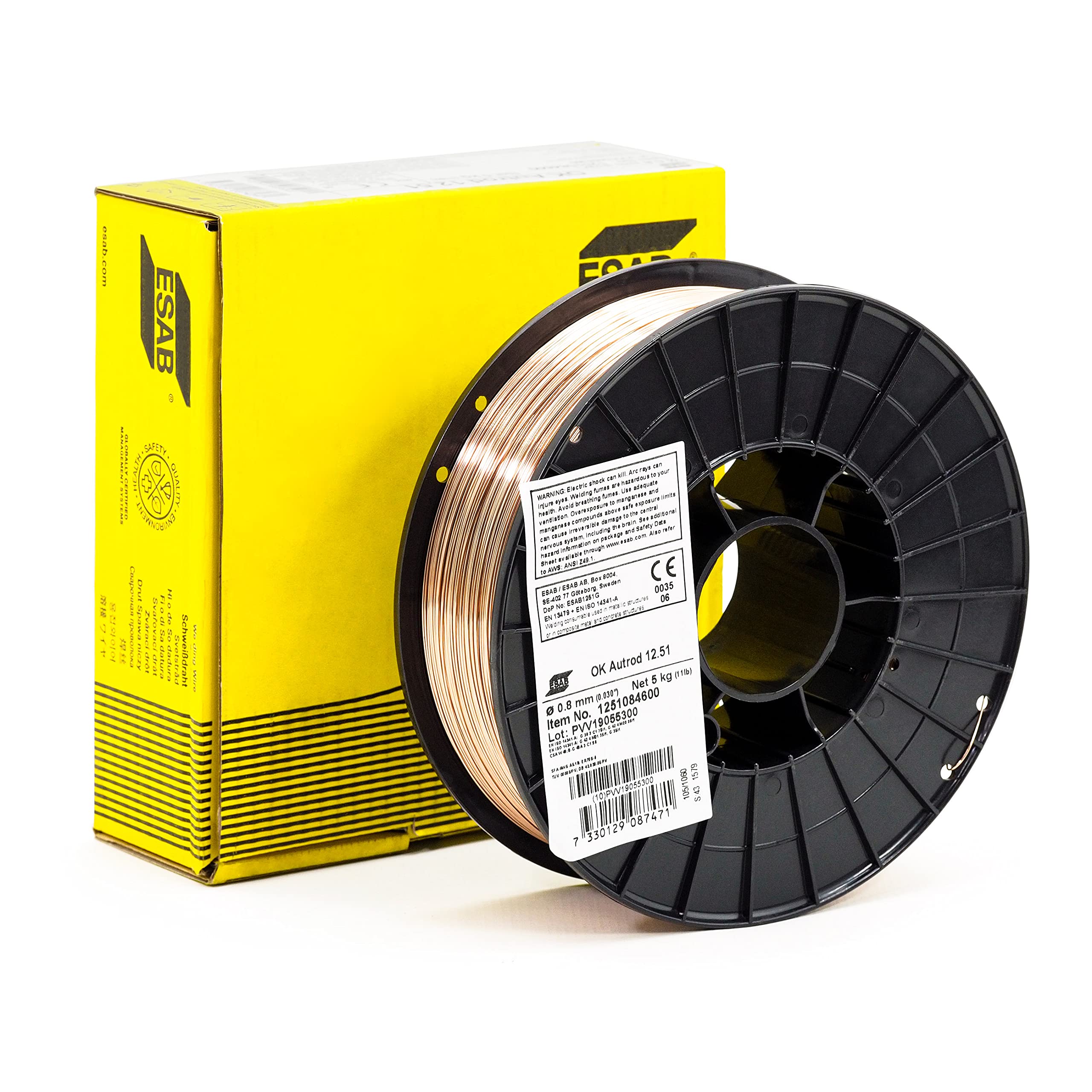 Bhgytec Esab™ Ok Autrod 12.51 Welding Wire Protective Gas Mig Mag 5 Kg 0.8 Mm Spool Roll G3si1