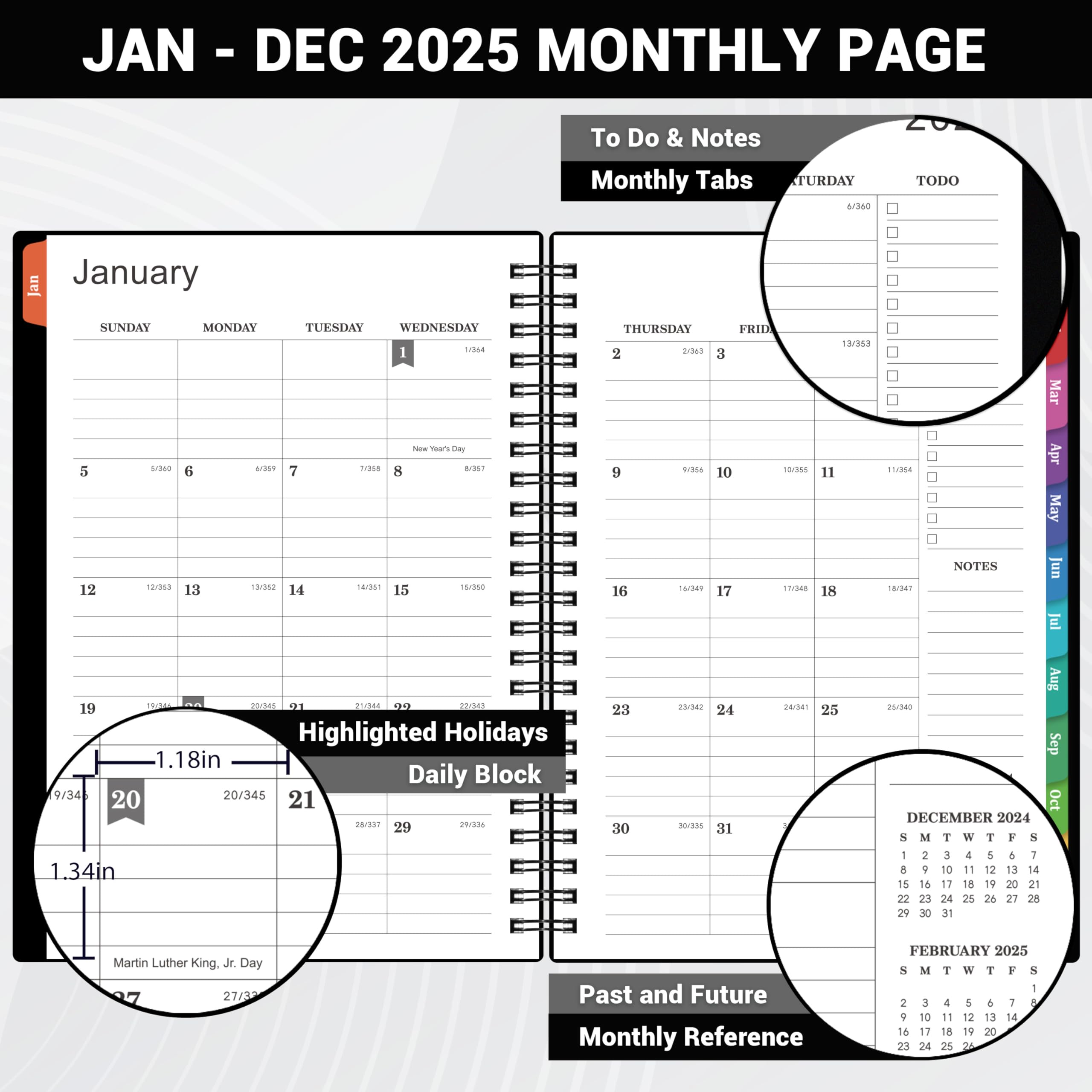 Snapklik.com : 2025 Planner - Weekly Monthly Planner 2025, Calendar ...