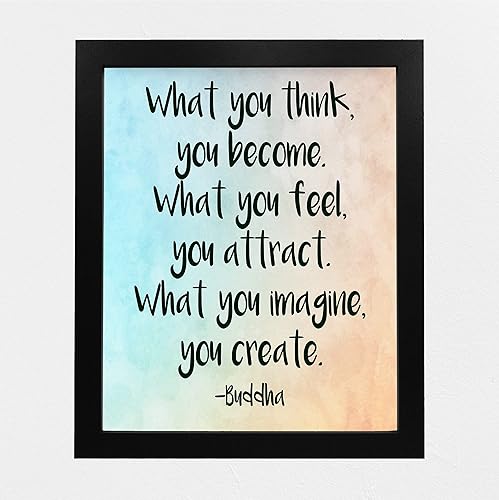 Miniatura 3 de What You Think You Become - Spiritual Buddha Quotes Wall Art, Modern Inspirational Positive Wall Print, Ideal Wall Decor For Home Decor, Studio