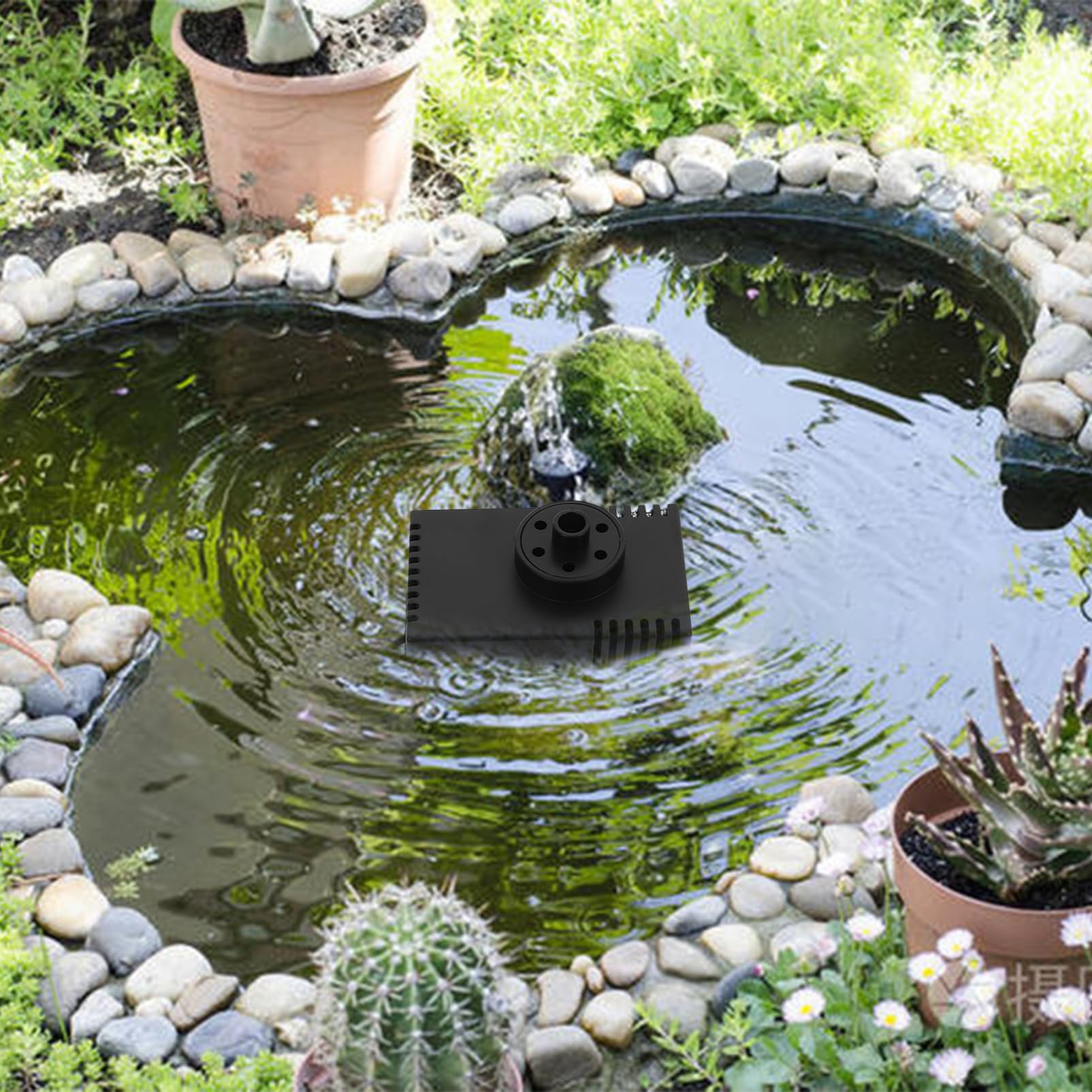 FRCOLOR 7v Pompa Solare Per Fontane Da Giardino Con h Automatico Per Uccelli e Decorazione Esterni Materiale Resistente e Variugelli Inclusi