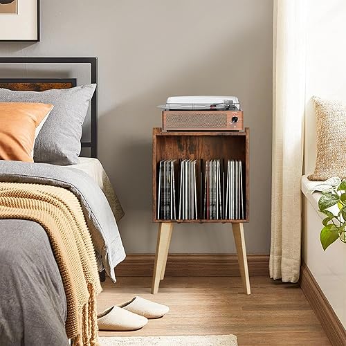 Miniatura 8 de Gannyfer Soporte para tocadiscos almacenamiento minimalista para discos de vinilo con capacidad para hasta 160 álbumes, estante de exhibición de