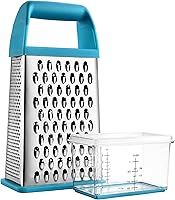Vista 8 de Spring Chef Professional 10" Parmesan Cheese Grater With Container, Stainless Steel & Soft Grip Handle, 4 Sided Kitchen Cheese Shredder Handheld Box