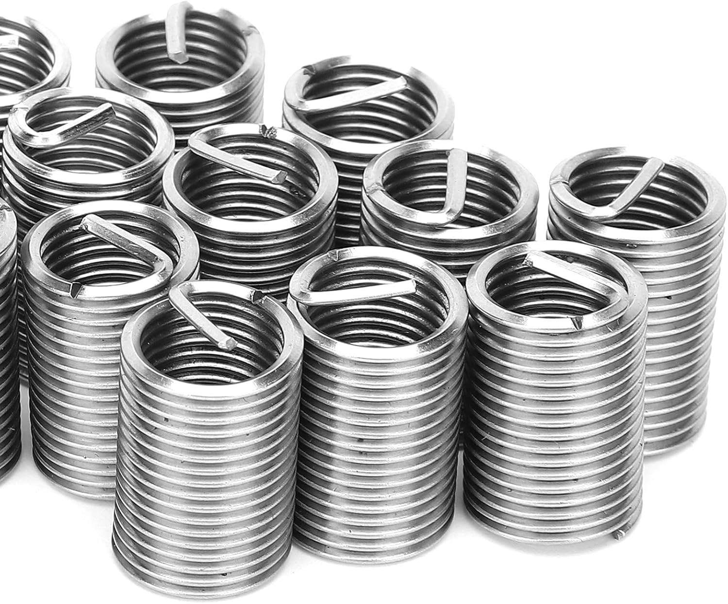 20Pcs Stainless Steel Helicoil Thread Repair Inserts, M1.5 Helical Thread Sleeve Kit for Damaged ThreadsHelicoil Insert Set for Precision Thread Restoration