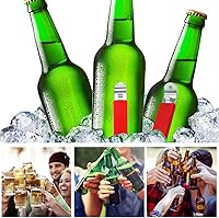 Vista 5 de 3 Piezas Abridores de Botellas Magnéticos Abridor de Latas Abridor de Cerveza Clásico Acero Inoxidable Abridor de Botellas Pequeño Perforador