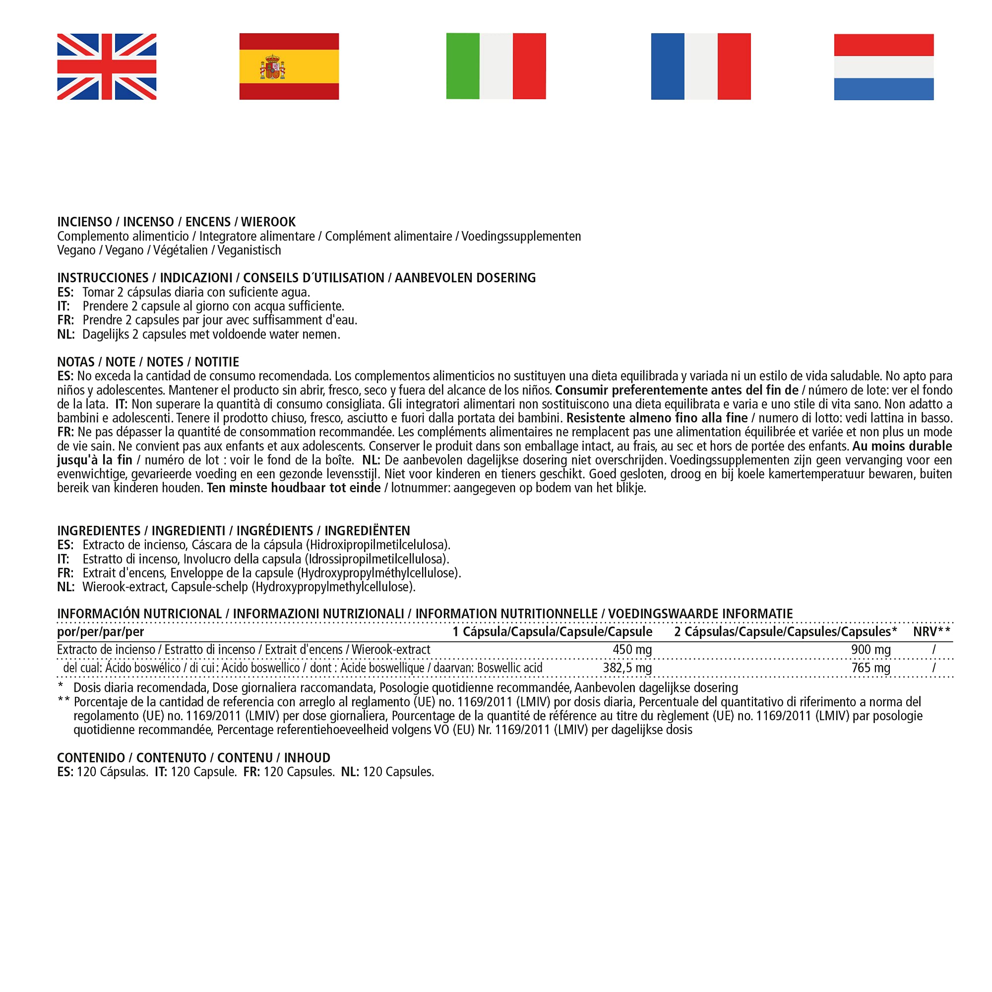 Vitamaze Kadzid?o Wysoka Dawka Wegan 900mg Ekstraktu, 85% Kwasu Bosweliowego, 100% Boswelia Serrata, 120 Kapsu?ek na 2 Miesi?ce, Bez Dodatk?w, Produkcja Niemcy