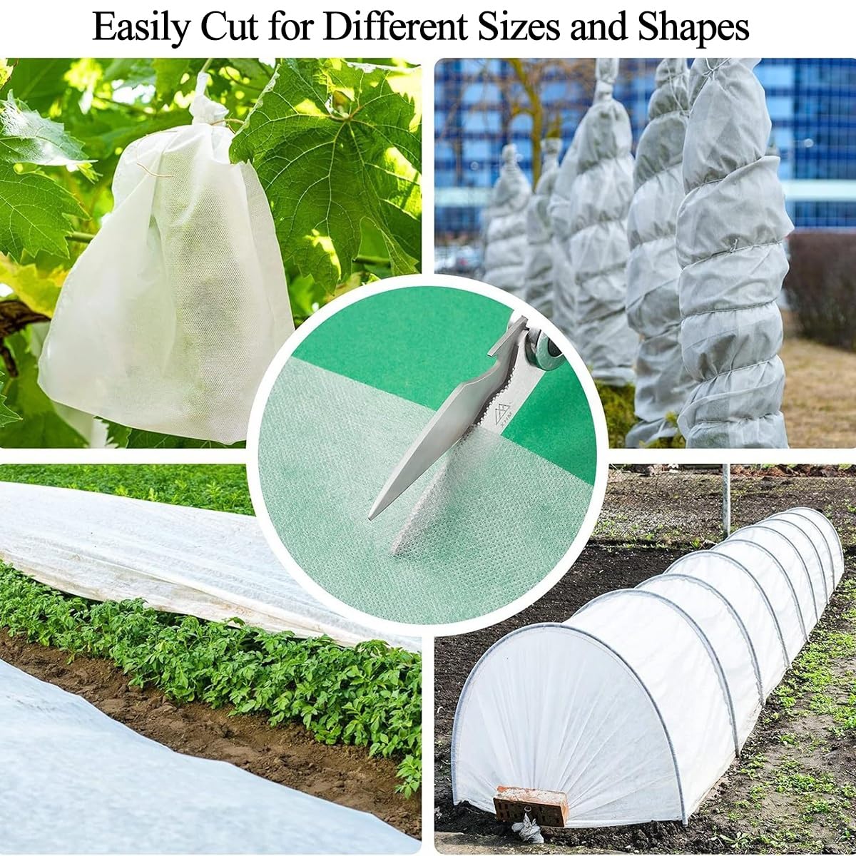 Genérico Protección contra heladas para Plantas de jardín, 30 g/m², Tela anticongelante para Plantas, Tela no Tejida, protección contra heladas de Plantas de Invierno(2,3x16m)