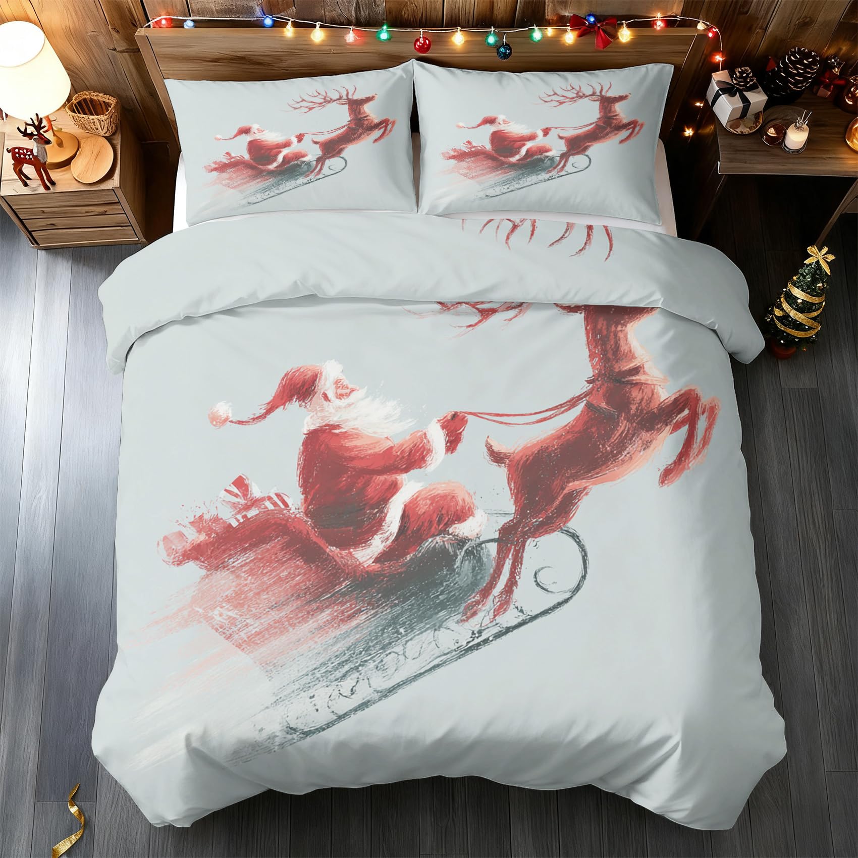 Housse de Couette Père Noël 220x240 : Le Cadeau de Noël Idéal pour la Literie