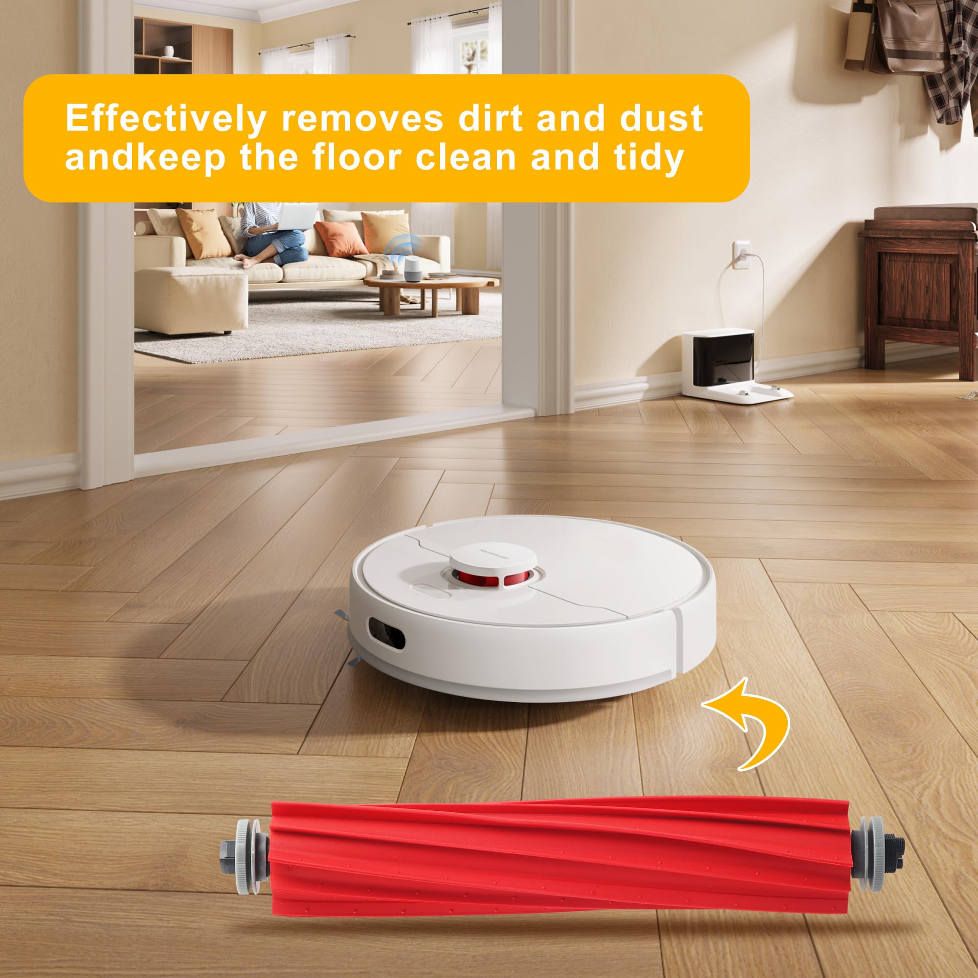 2 Pièces) Brosses À Rouleau Compatibles Avec Roborock S7, S7+, S7 Maxv