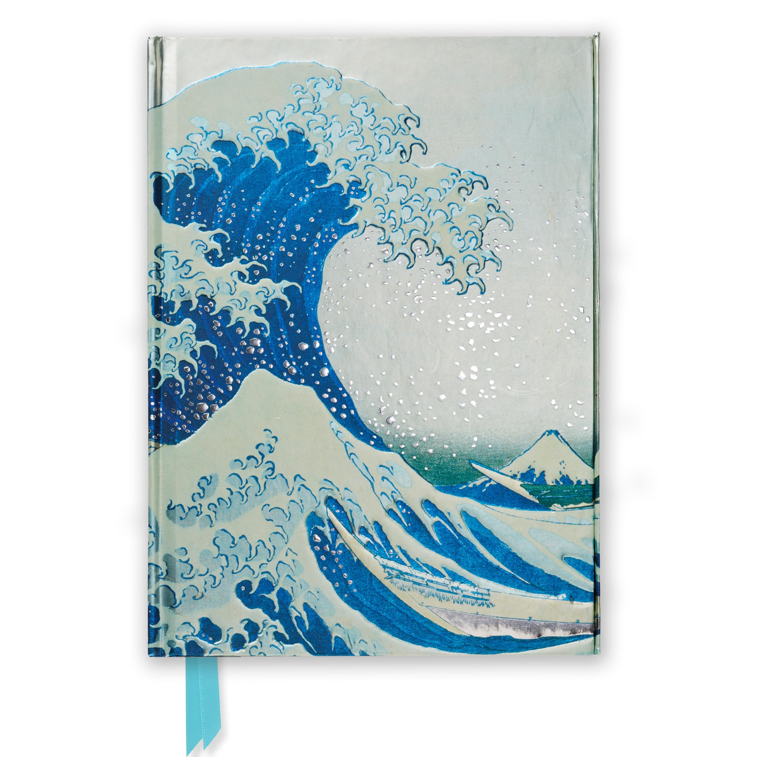 Katsushika Hokusai: The Great Wave (Foiled Slimline Journal) (Flame Tree Slimline Journals), Red