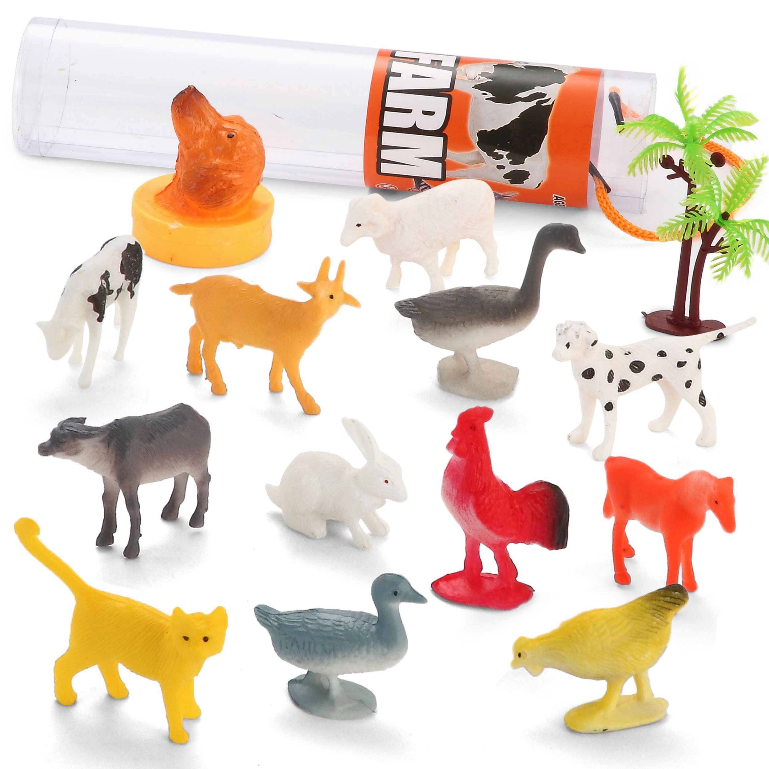JOYIN 69Pcs Small Animal Figures, Assorted Mini Plastic Animal Toy