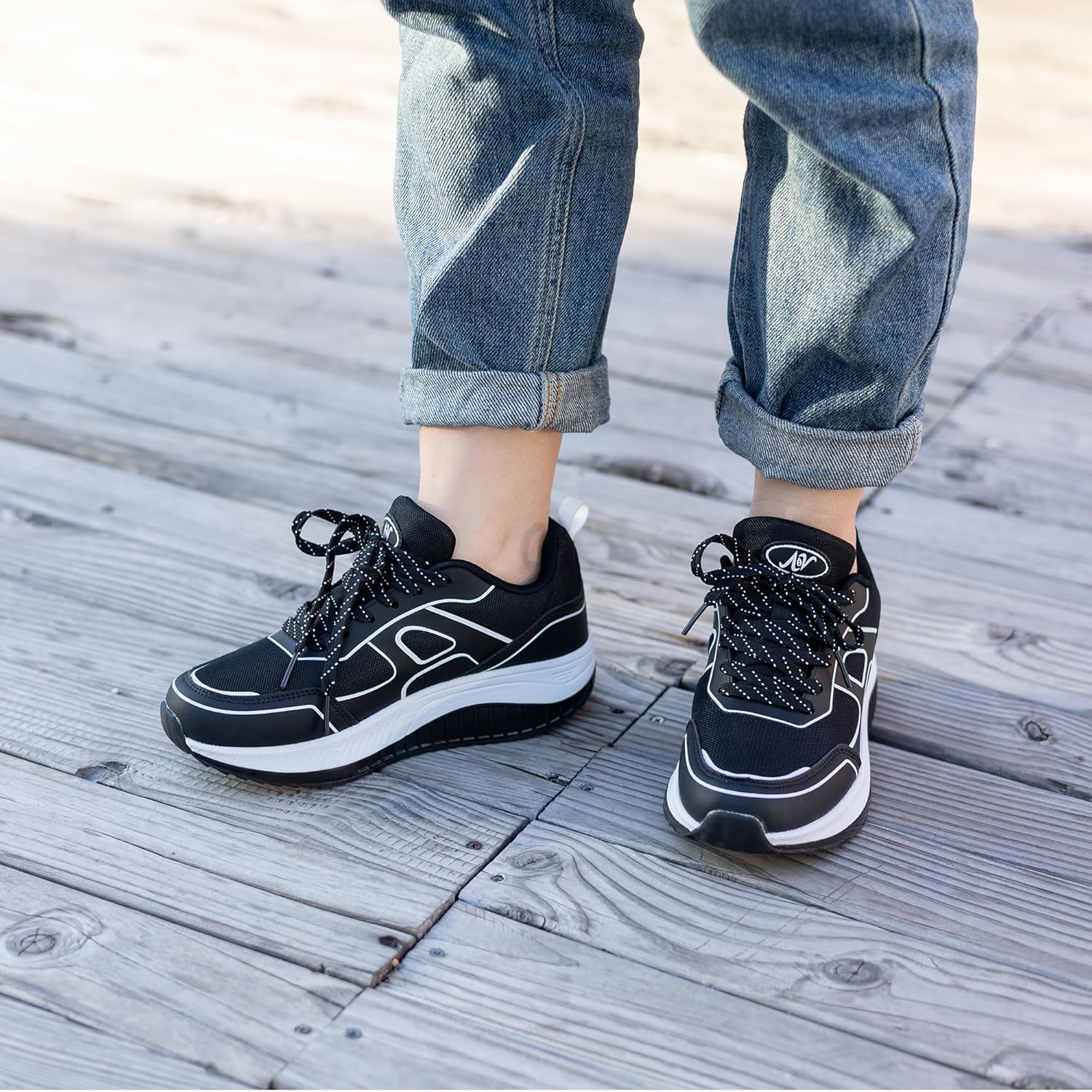 Women's Walking Shoes with Arch Support Orthotic Plantar Fasciitis Sneakers Tennis Running Shoes US 5.5-11 - Image 2