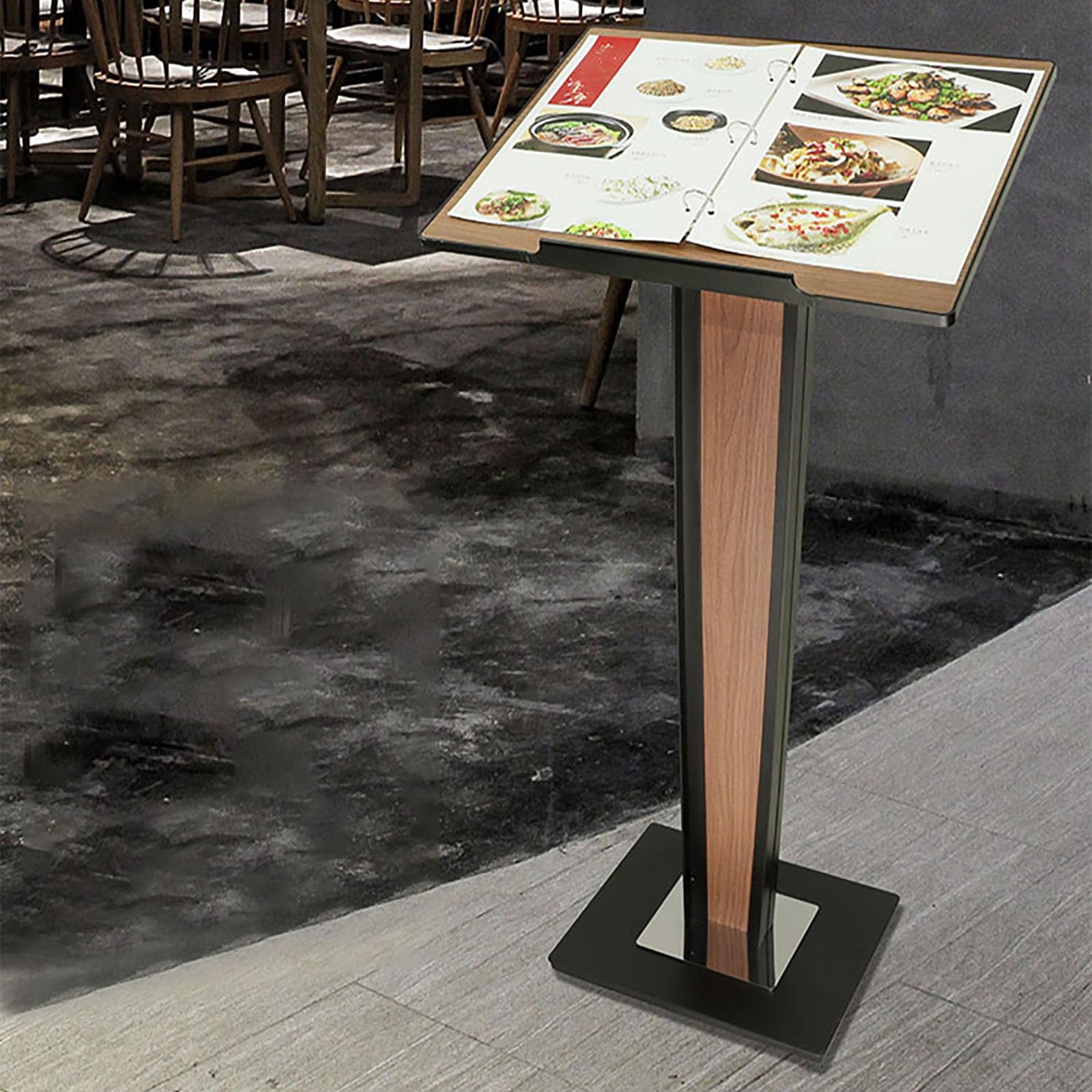 Genérico Atril Blanco Resistente, de pie, Ideal para Iglesias, Eventos, conferencias y presentaciones. Diseño Duradero, portátil y Elegante.