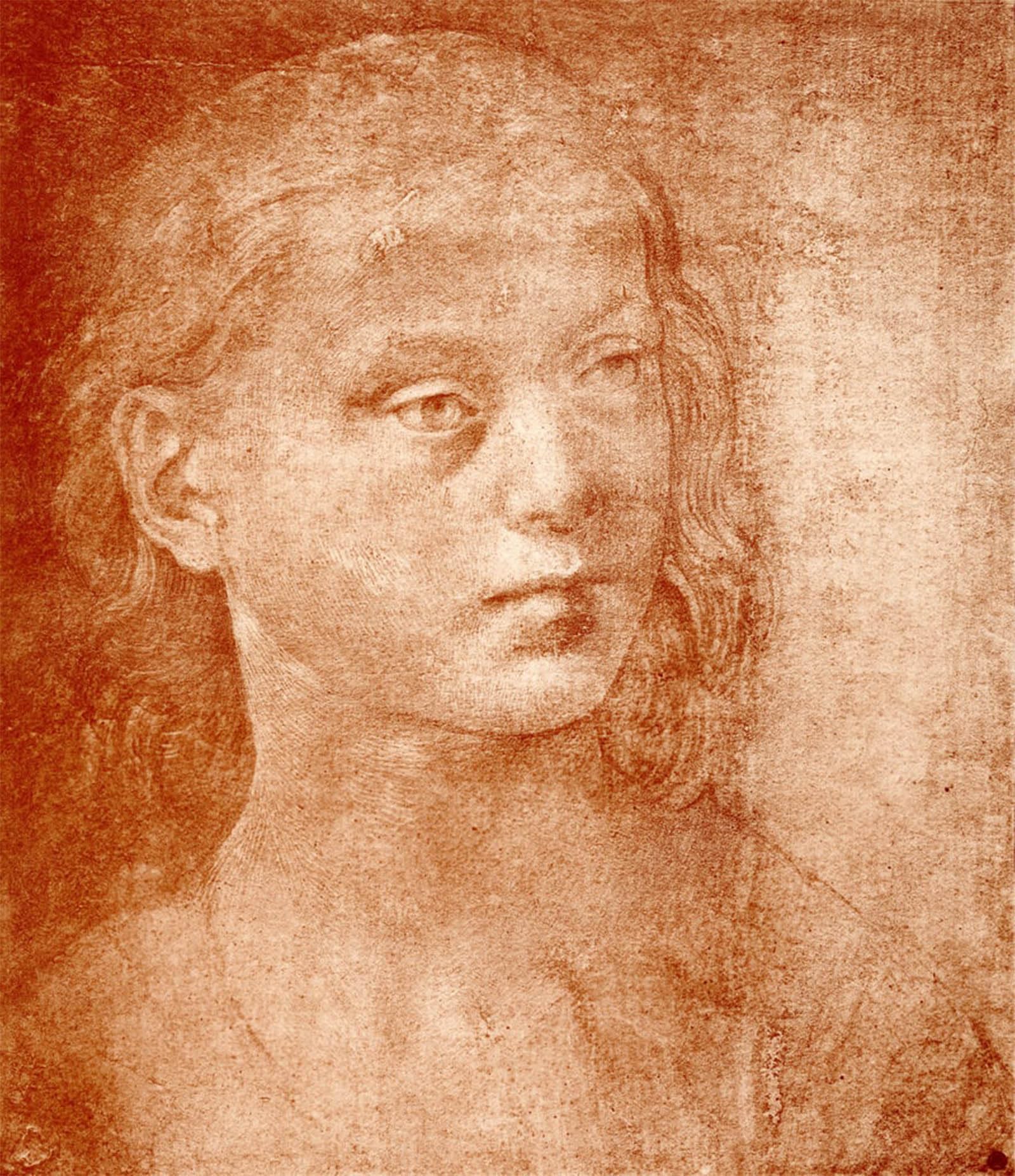 ARTXLXXBN Famous Prints Artwork Pictures Poster Painting Art Girls Head by Lorenzo Di Credi Artwork Landscape Pictures for Home Decor 60x90cm