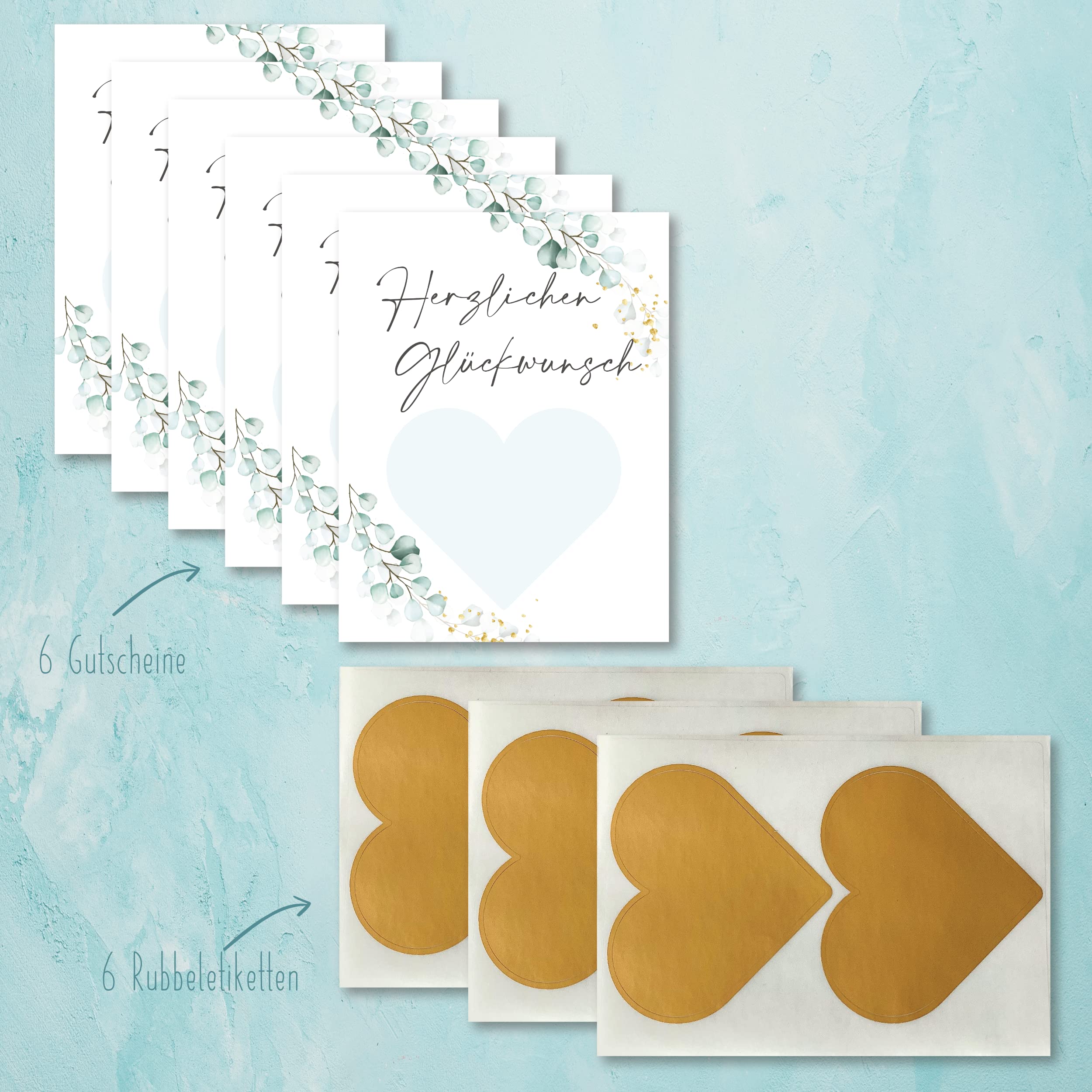 6 biglietti da grattare da scrivere – Piccola sorpresa Buono Blanco