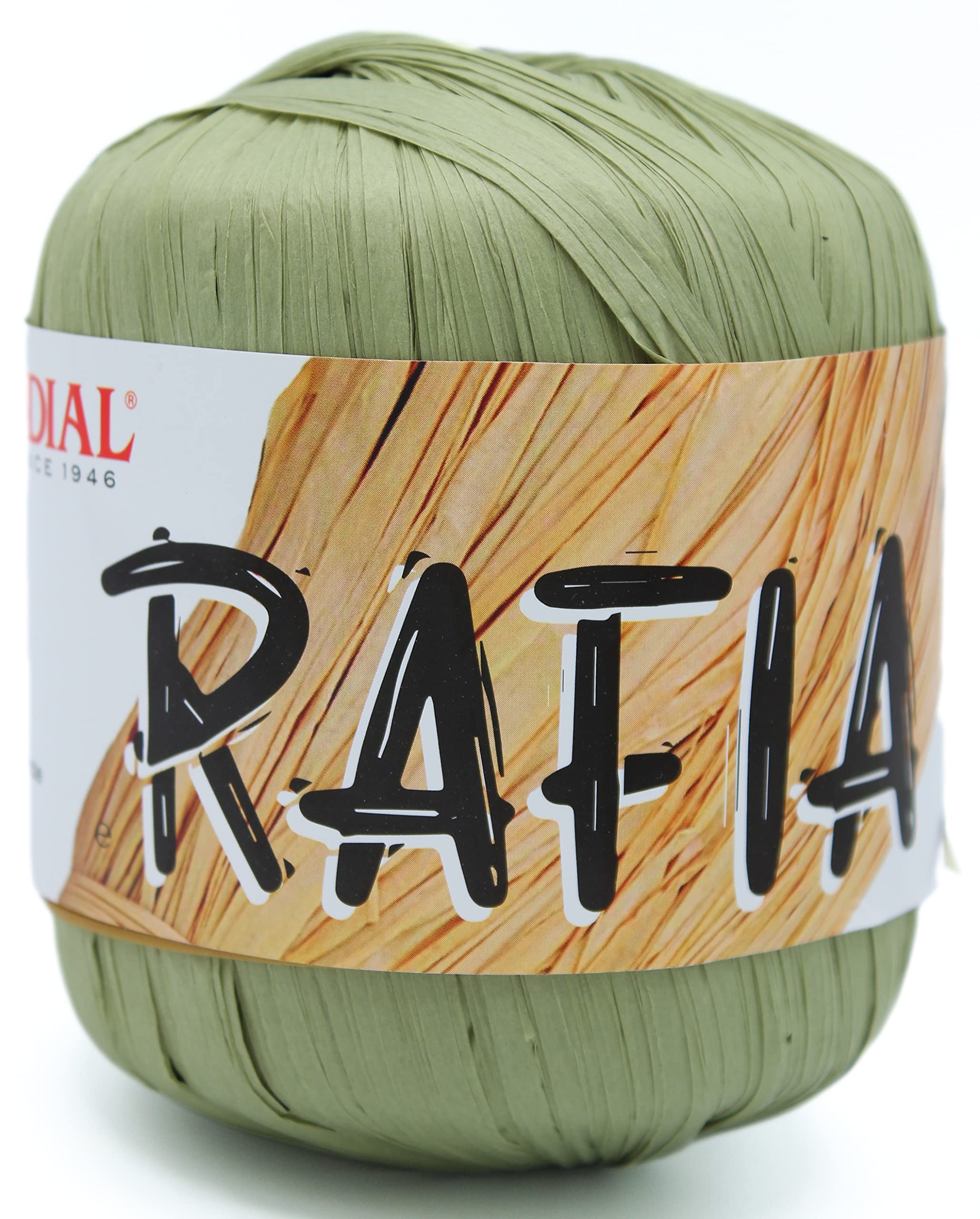 Gomitolo Rafia Lane Mondial 50g - Filato 100% Viscosa Naturale Per Uncinetto, Colore Beige Scuro - Foto 9