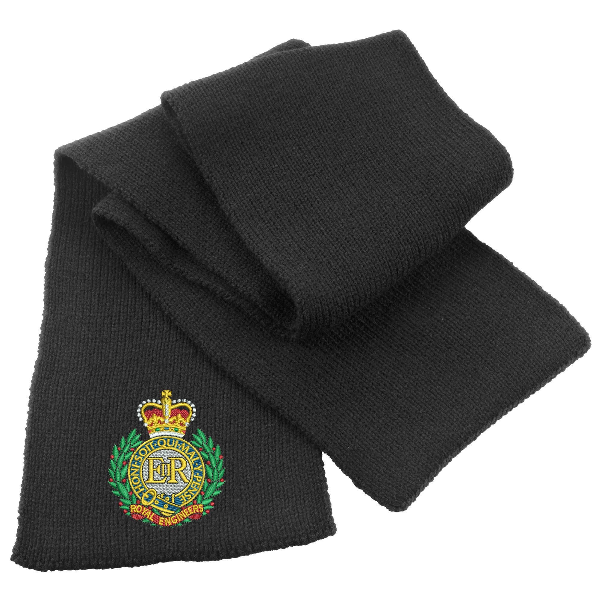 Pineapple Joe's Royal Engineers Heavy Knit Scarf - Black
