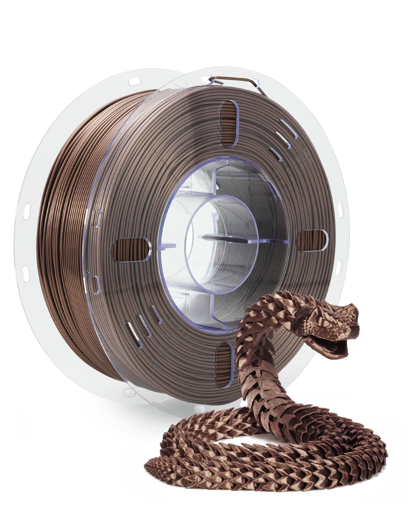 FilaBees Silk+ PLA Filament 1.75mm, Metal-Like Shiny Coffee Color | High Glossy, Fast Pri…