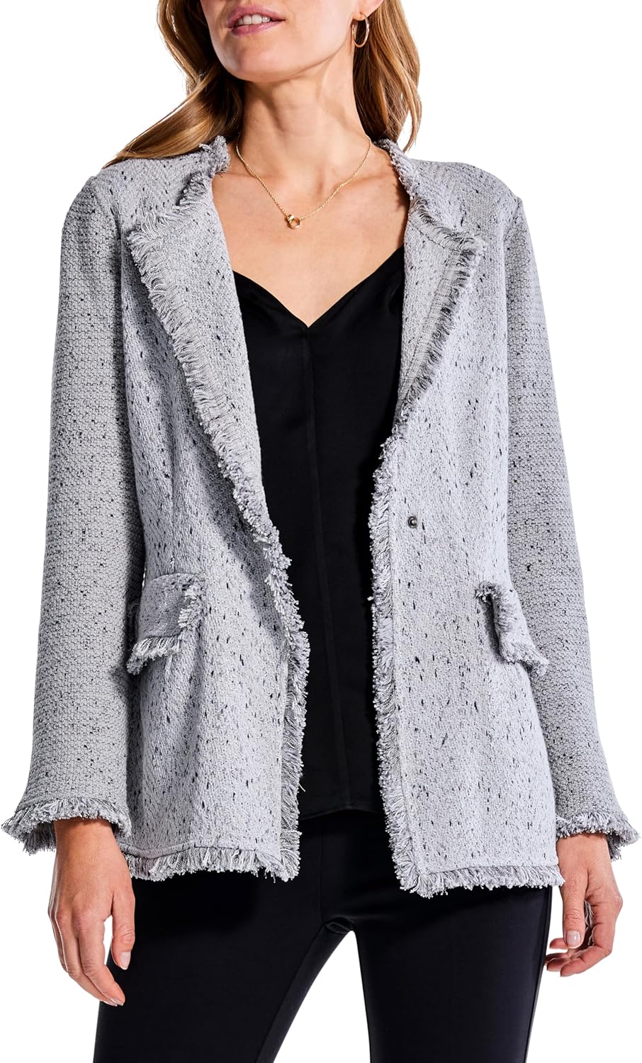 NIC+ZOE Women's Fringe Mix Knit Blazer - Image 2