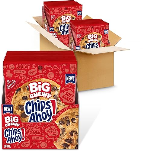 CHIPS AHOY! Big Chewy Chocolate Chip Cookies, 14 Snack Packs (1 Cookie Per Pack)