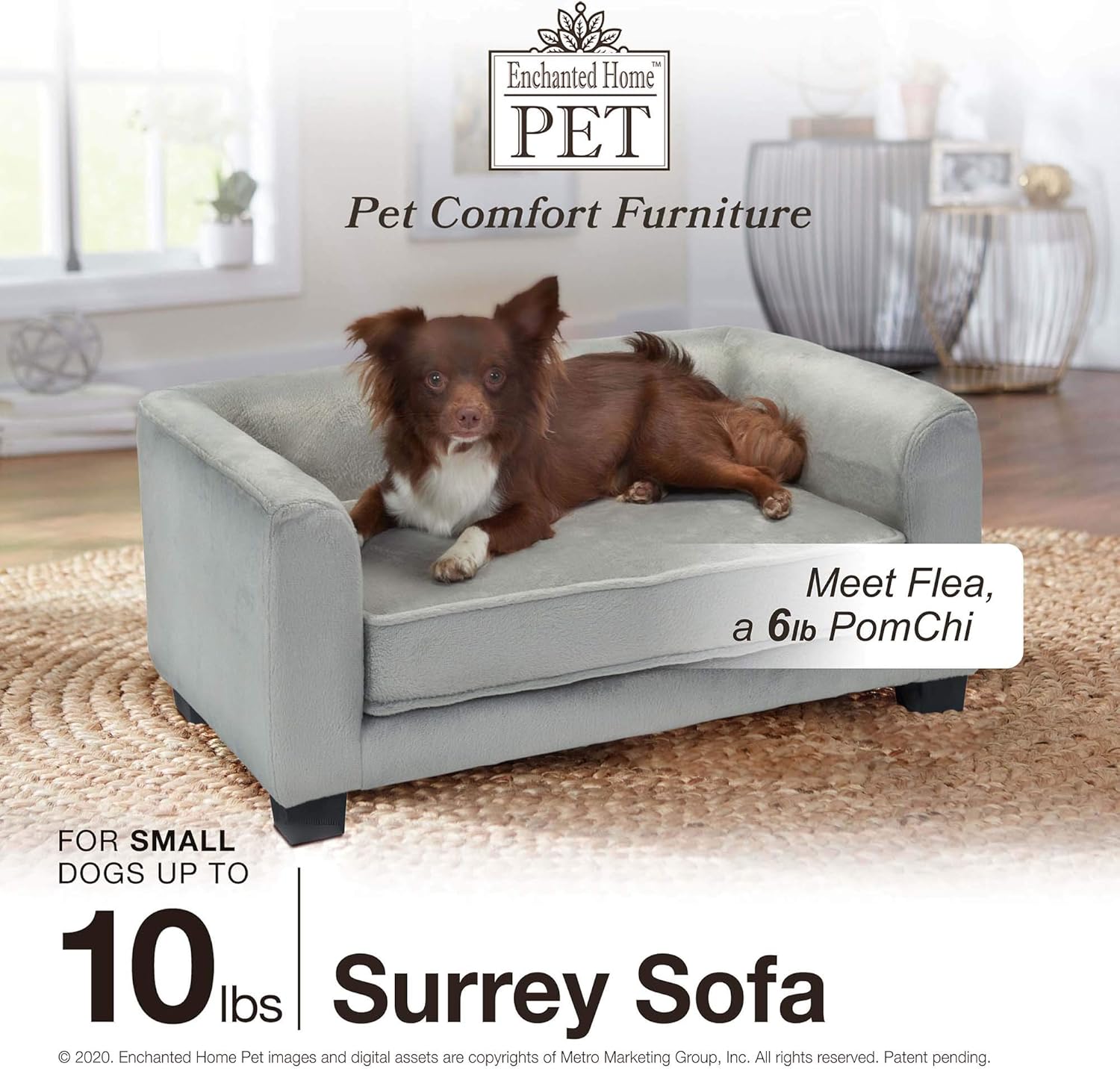 Enchanted Home Pet Surrey Pet Sofa - Black : Pet Supplies