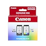 PG-243 / CL-244 Genuine Ink Value Pack (2 Cartridges), Compatible with iP2820, MX492, MG2420/2520/2920/2922/2924/3020/2522/2525, TS3120/302/302a/202/4520/3320