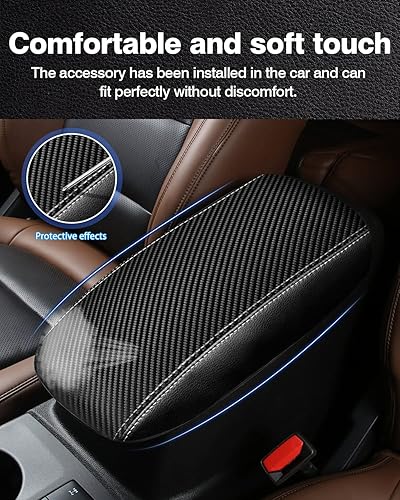 Miniatura 7 de Autorder Funda de consola central de ajuste personalizado para Ford Bronco Sport 2021 2022 2023Escape 2020-2022, accesorios de fibra de carbono,