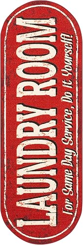 Miniatura 10 de Ottomanson Laundry Collection - Tapete largo de diseño con texto Laundry (lavandería) y respaldo antideslizante de caucho, 2x5, 20 x 59 pulgadas,