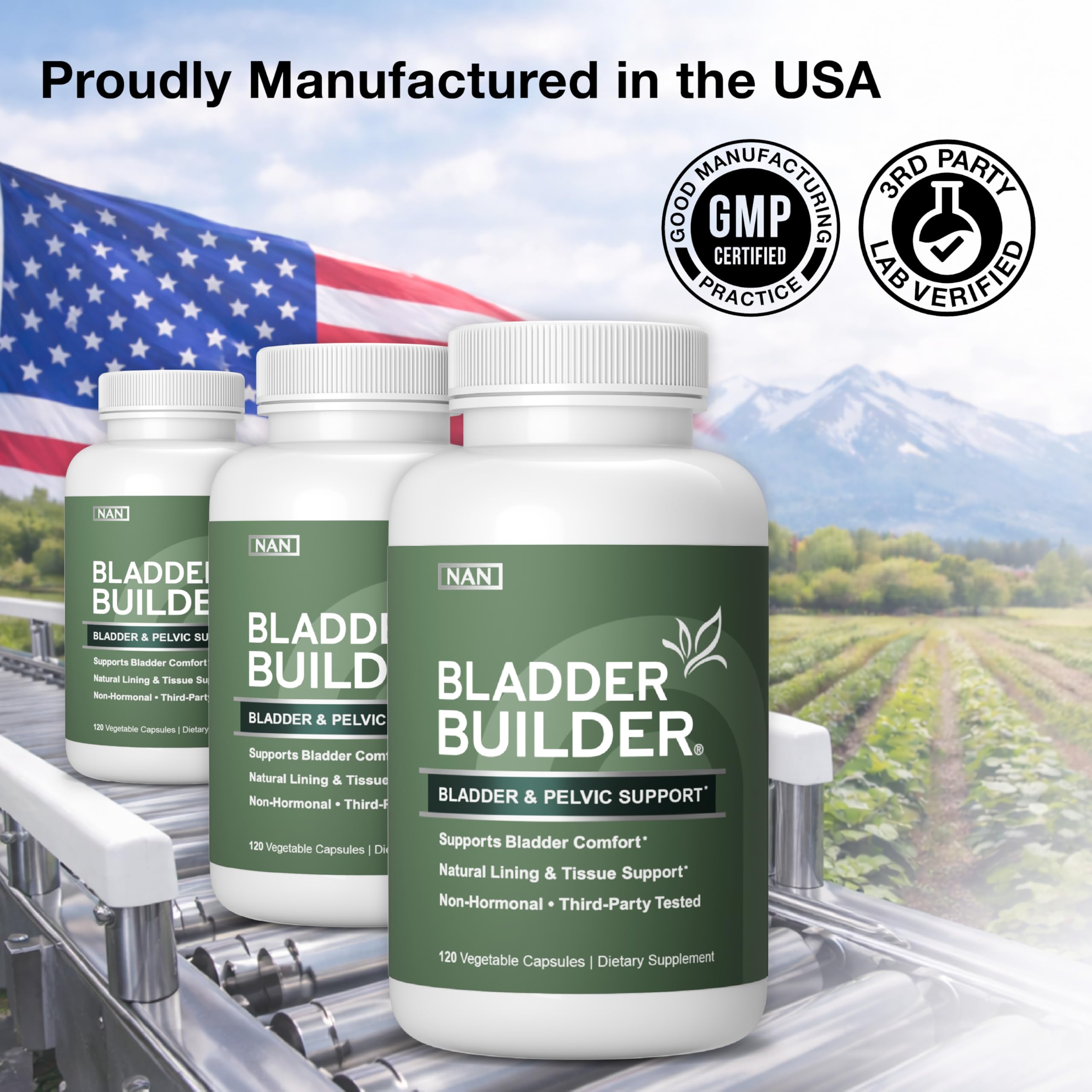 Bladder Health Supplement for Bladder Support & Bladder Discomfort – Supports Bladder Lining – 120 Capsules – Made in USA** — Amazon image 7