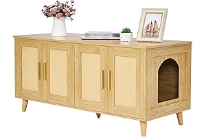 Homhedy Boho Litter Box TV Stand