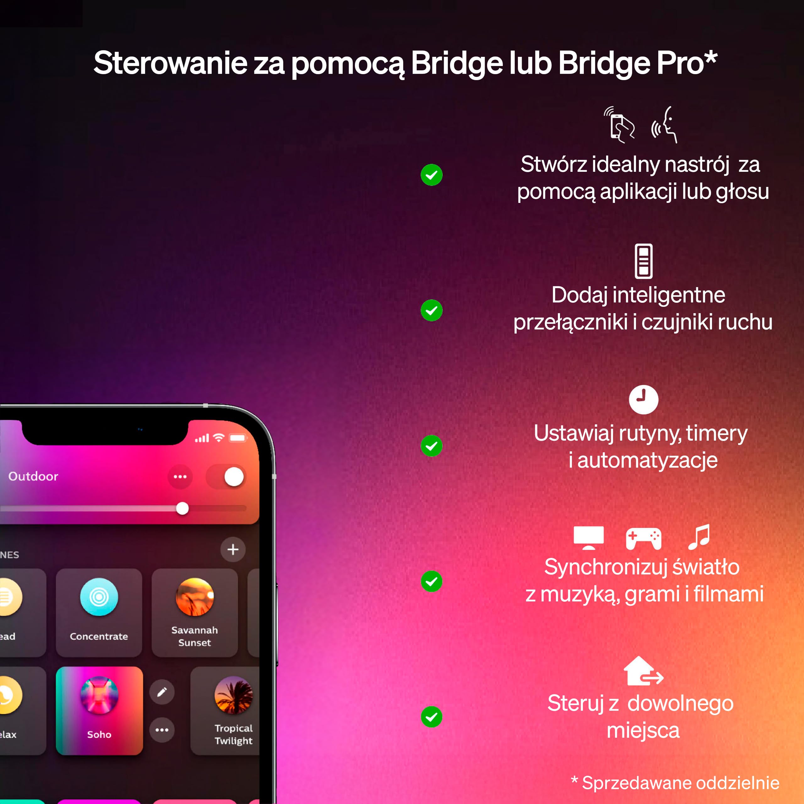 Lampa stołowa Philips Hue Flourish, Regulowane Białe i Kolorowe Światło, Jasność 1100 lm, Żarówka A60 w Zestawie, Przyciemnianie, Oświetlenie Nastrojowe, Zgodność z Matter, Zigbee