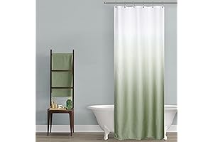 Half Size Shower Curtain Sage Green - 36x72 Shower Curtains for Small Stall