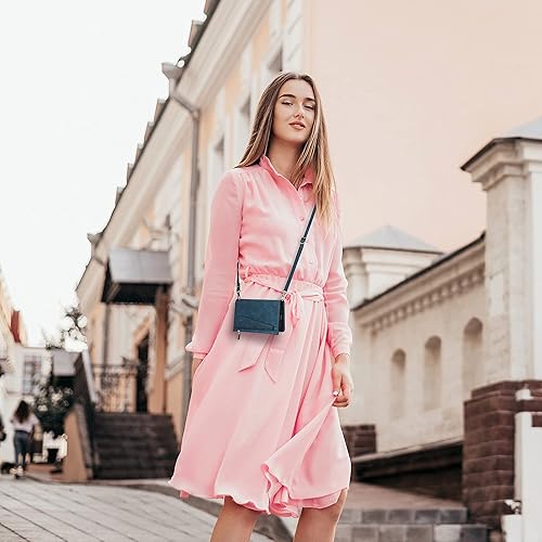 Miniatura 7 de Asuwish Funda de teléfono para Samsung Galaxy S23 5G con protector de pantalla de vidrio templado y correa cruzada para el hombro, tarjetero con