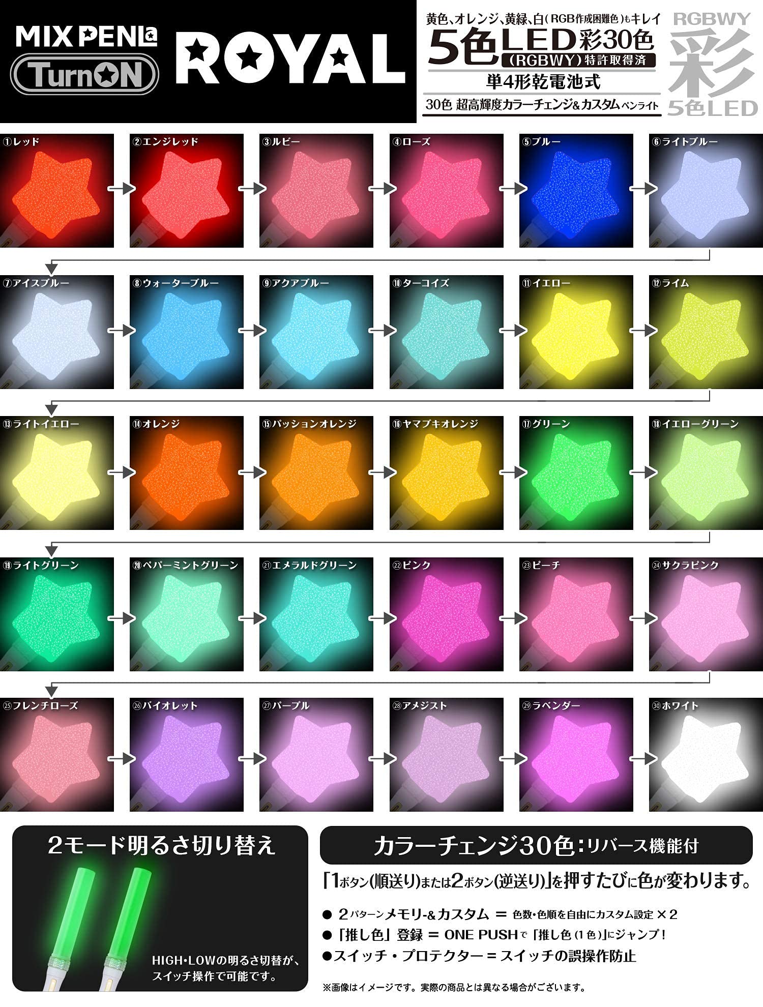 Amazon.co.jp: MIX PENLa ROYAL(ミックスペンラ ロイヤル) Noir 30色