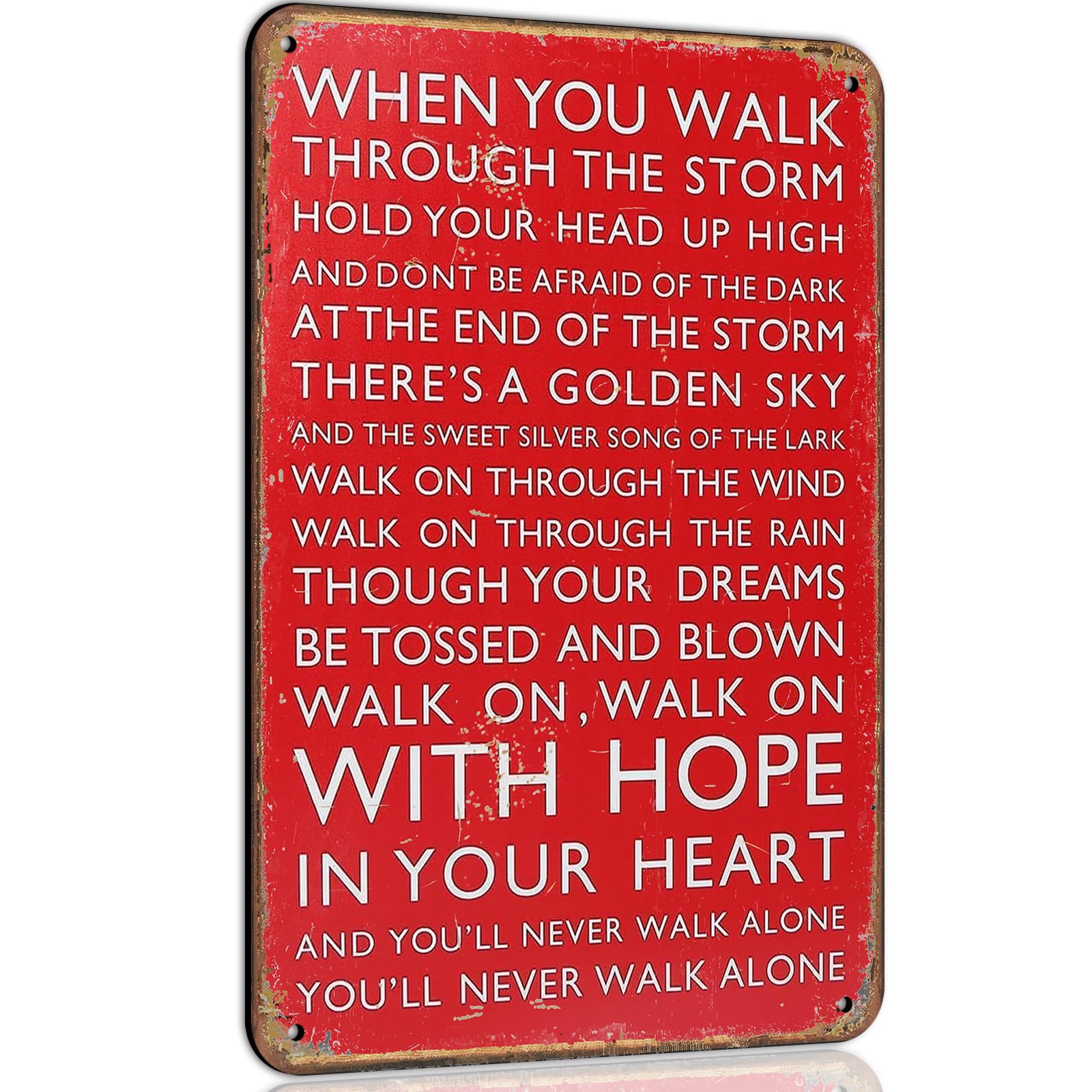 Liverpool Gifts For Men And Boys Room Accessories For Mens You'Ll Never Walk Alones Tin Sign Liverpool Vintage Wall Art Bar Signs Wall Posters Stickers Hanging Dad Birthday Present Decorations