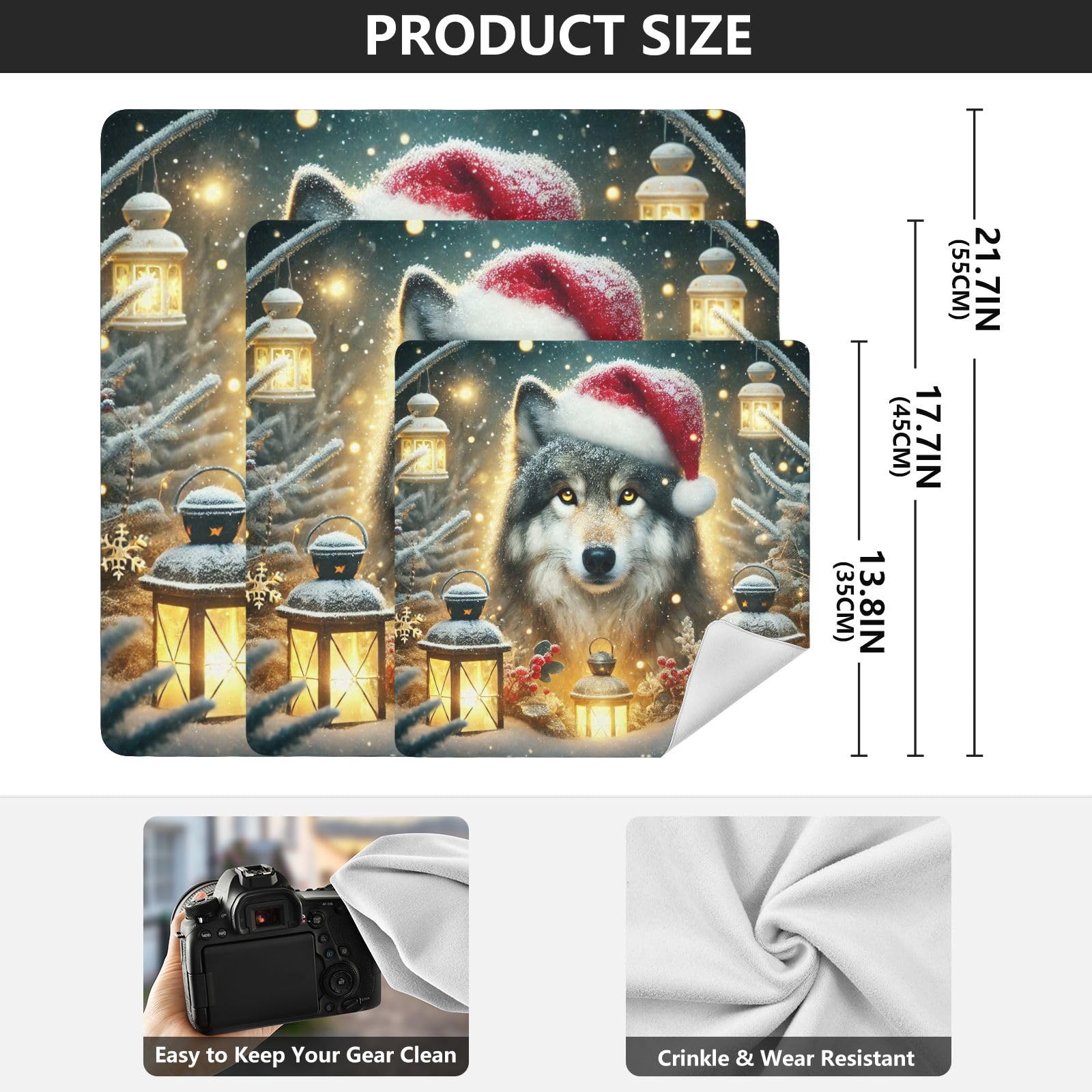 Joko Ivery Santa Wolf Christmas Self-adhesive Cloth 17.7