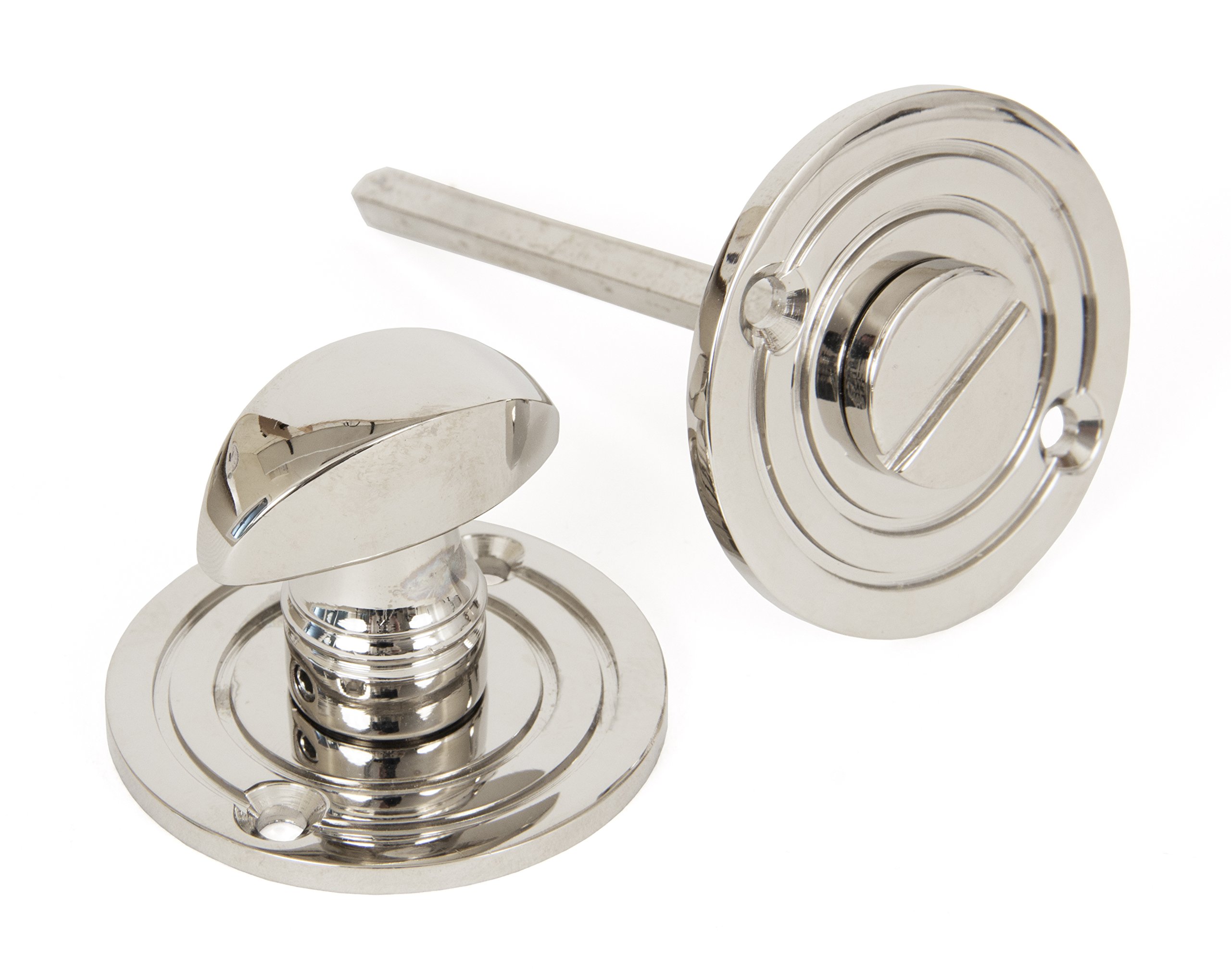 From The Anvil Chrome,Silver Polished Nickel Round Bathroom Thumbturn
