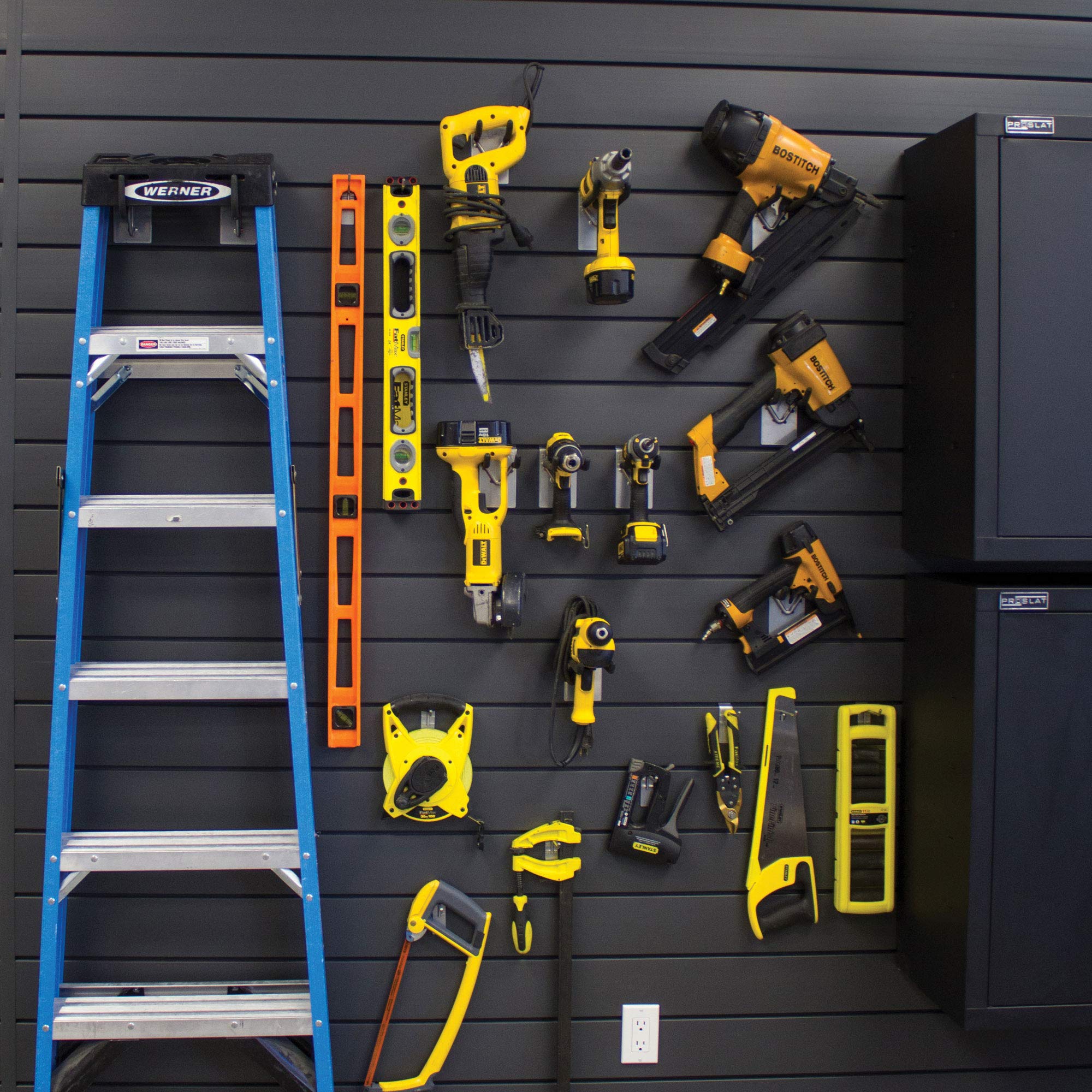 PROSLAT Garage Storage PVC Slatwall Panels 4 Packs of 8 ft. x 4 ft