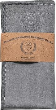 MI&VI Synthetic Chamois Microfiber Instrument Cleaning & Polishing Cloth for Violin, Viola, Cello, Bass, Guitar, Saxophone, Flute 12x12in Charcoal-Grey