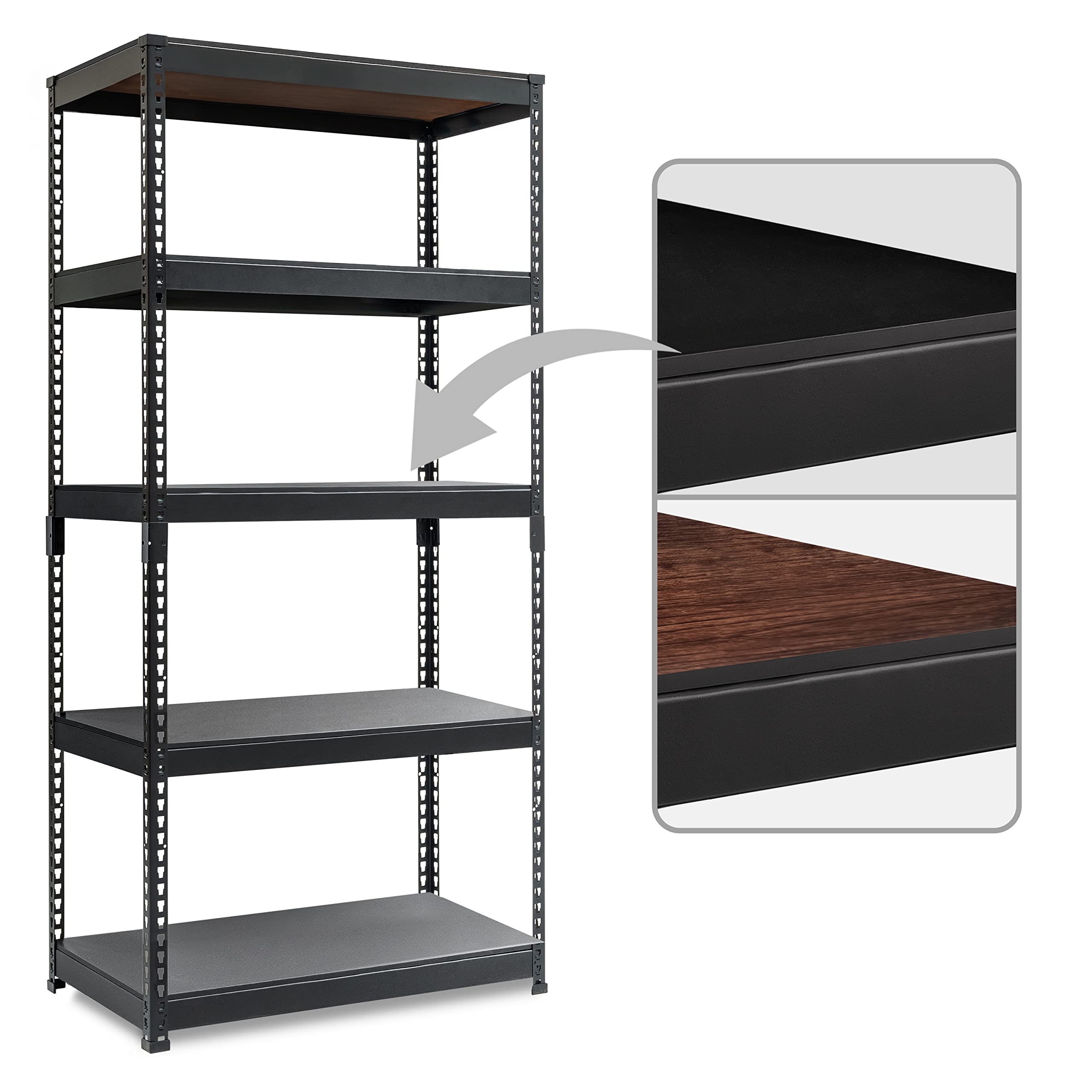 Lamination Rack HOMEDANT Reversible Laminate Board 5-Tier Adjustable Garage Shelving ...